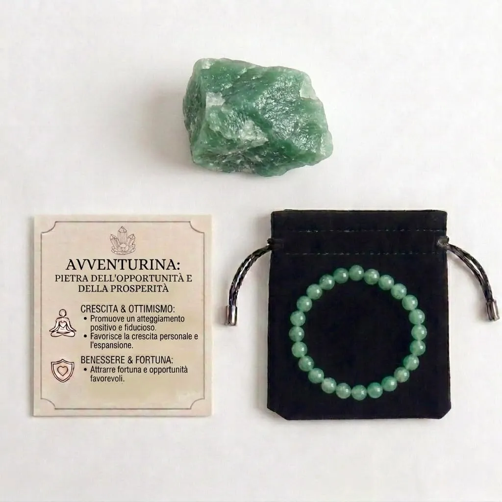 Generico Alchimia Bracciale Elastico in Avventurina 6 mm per Donna e Uomo - immagine 4