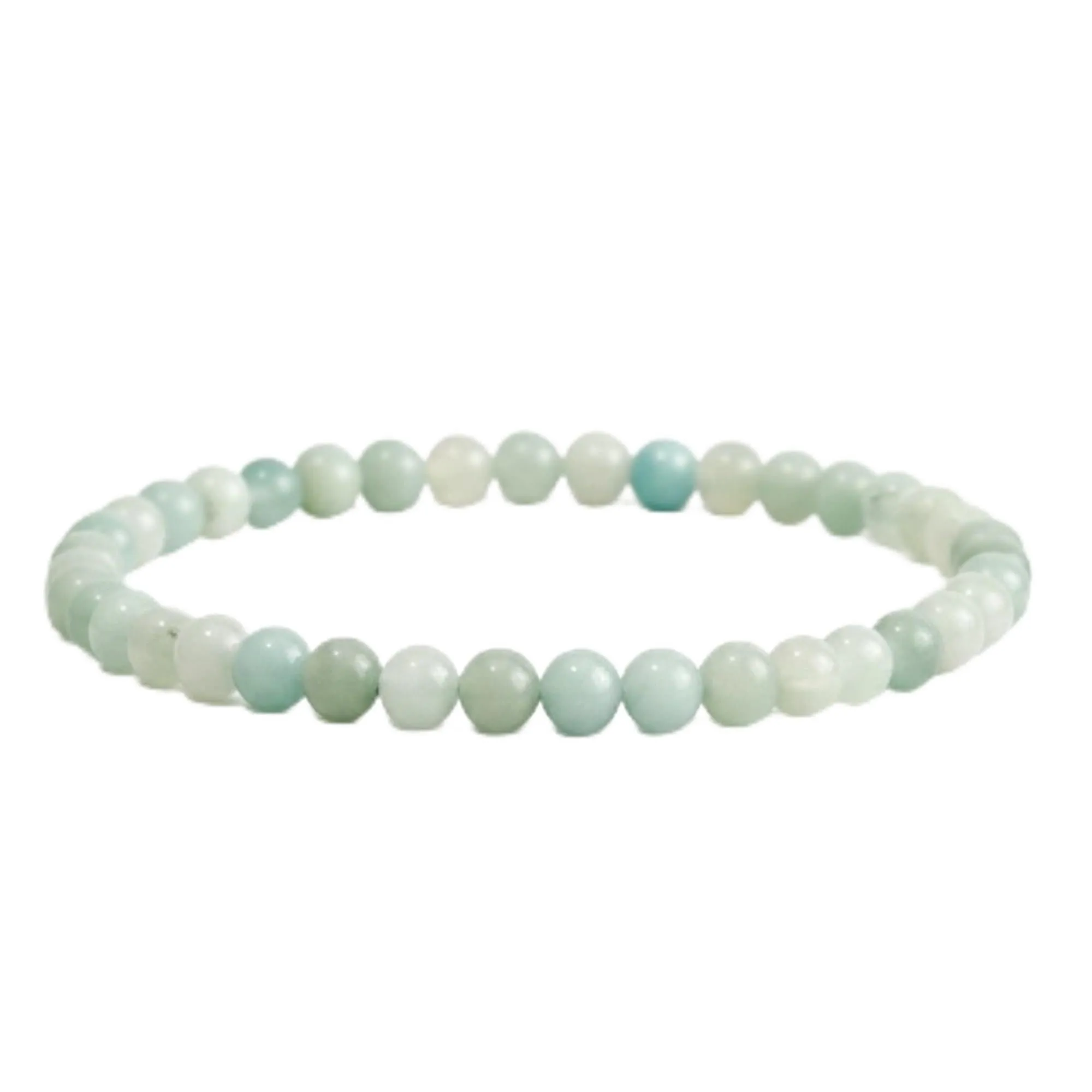 Alchimia Bracciale Elastico in Amazzonite Naturale 6 mm Unisex - immagine 1