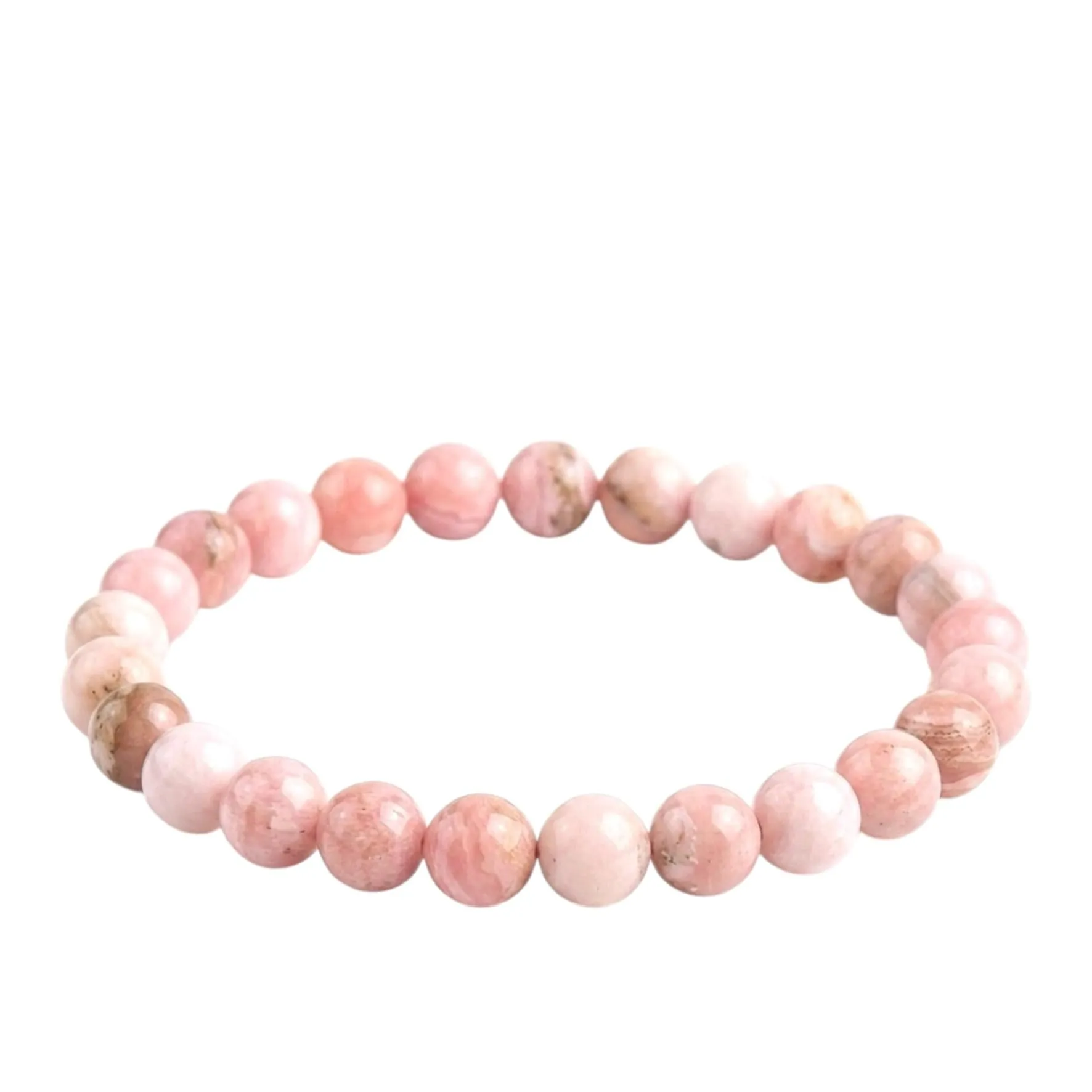 Alchimia Bracciale Elastico in Opale Rosa 6 mm Unisex - immagine 3