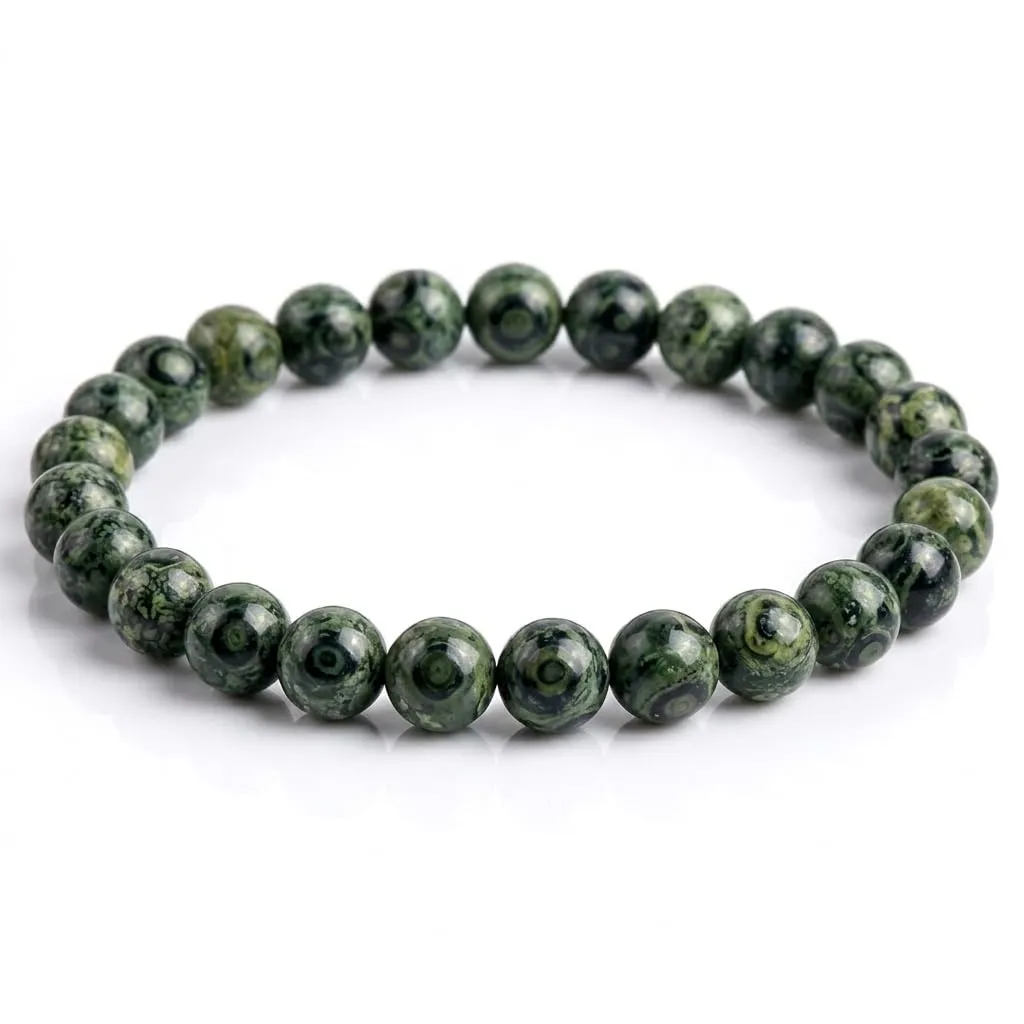 Alchimia Bracciale Unisex Elastico in Diaspro Kambaba 6 mm - immagine 1