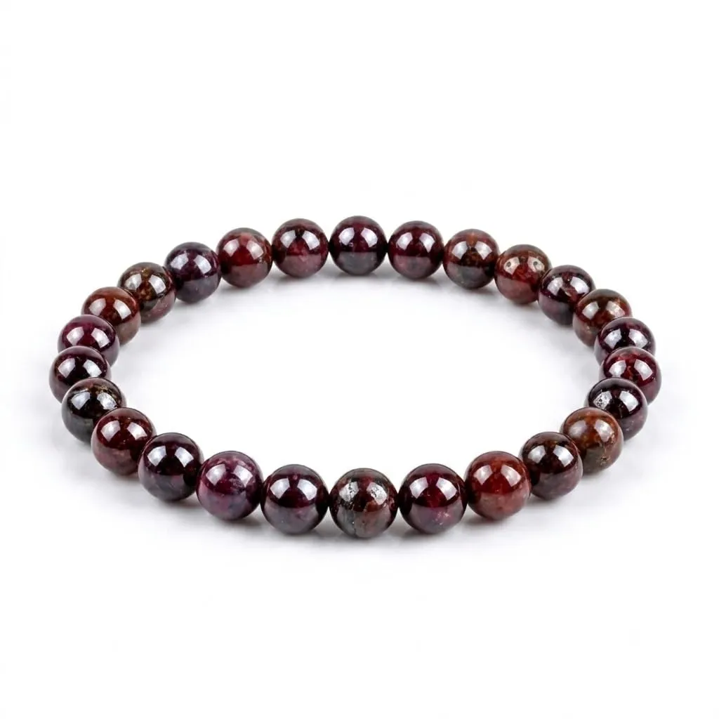 Alchimia Bracciale Elastico in Granato 6 mm - immagine 1