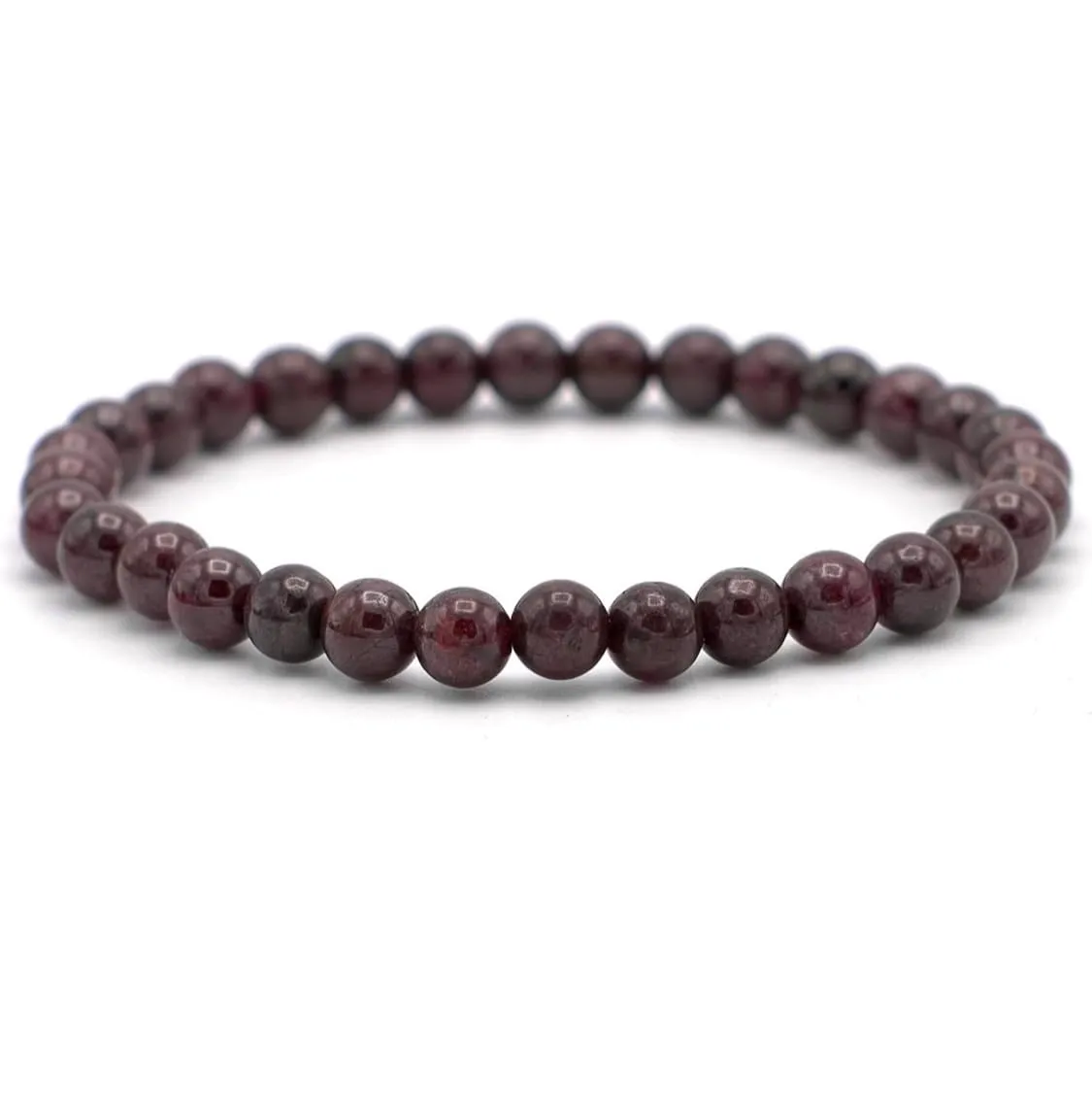 Alchimia Bracciale Elastico in Granato 6 mm - immagine 2