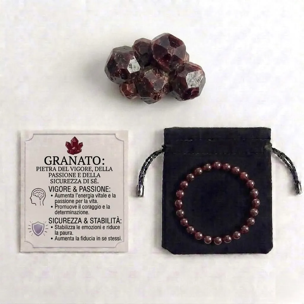 Alchimia Bracciale Elastico in Granato 6 mm - immagine 5