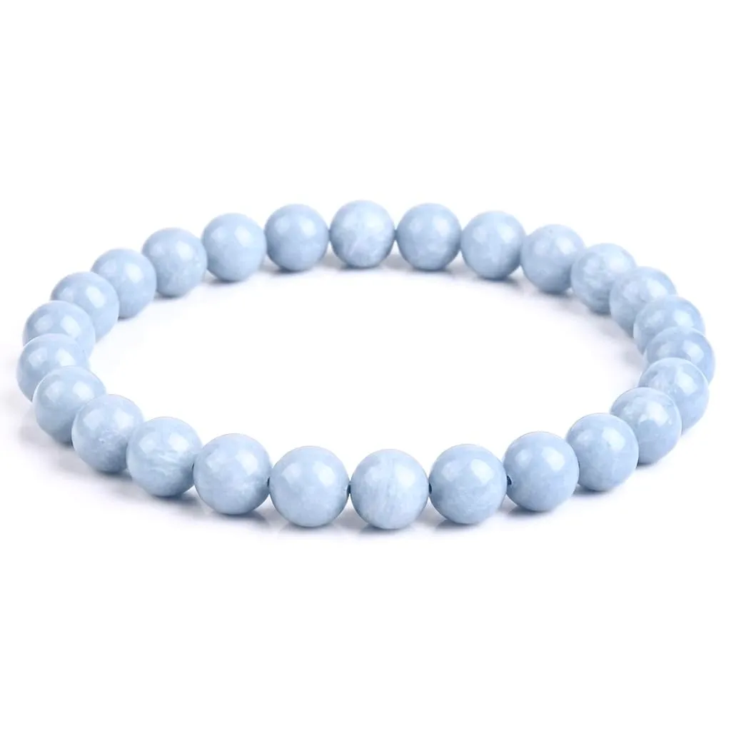 Alchimia Bracciale Elastico in Angelite 6mm - immagine 1