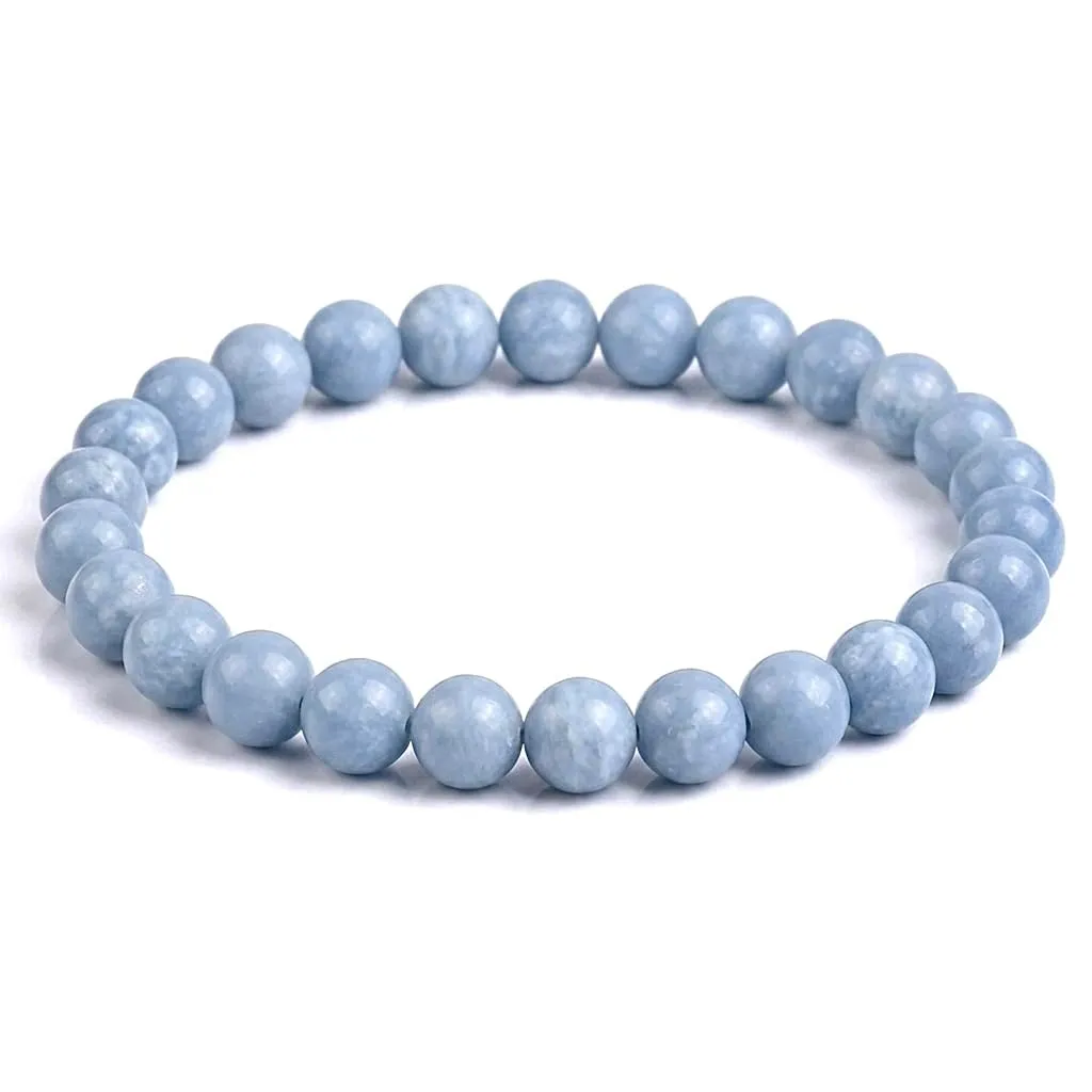 Alchimia Bracciale Elastico in Angelite 6mm - immagine 2