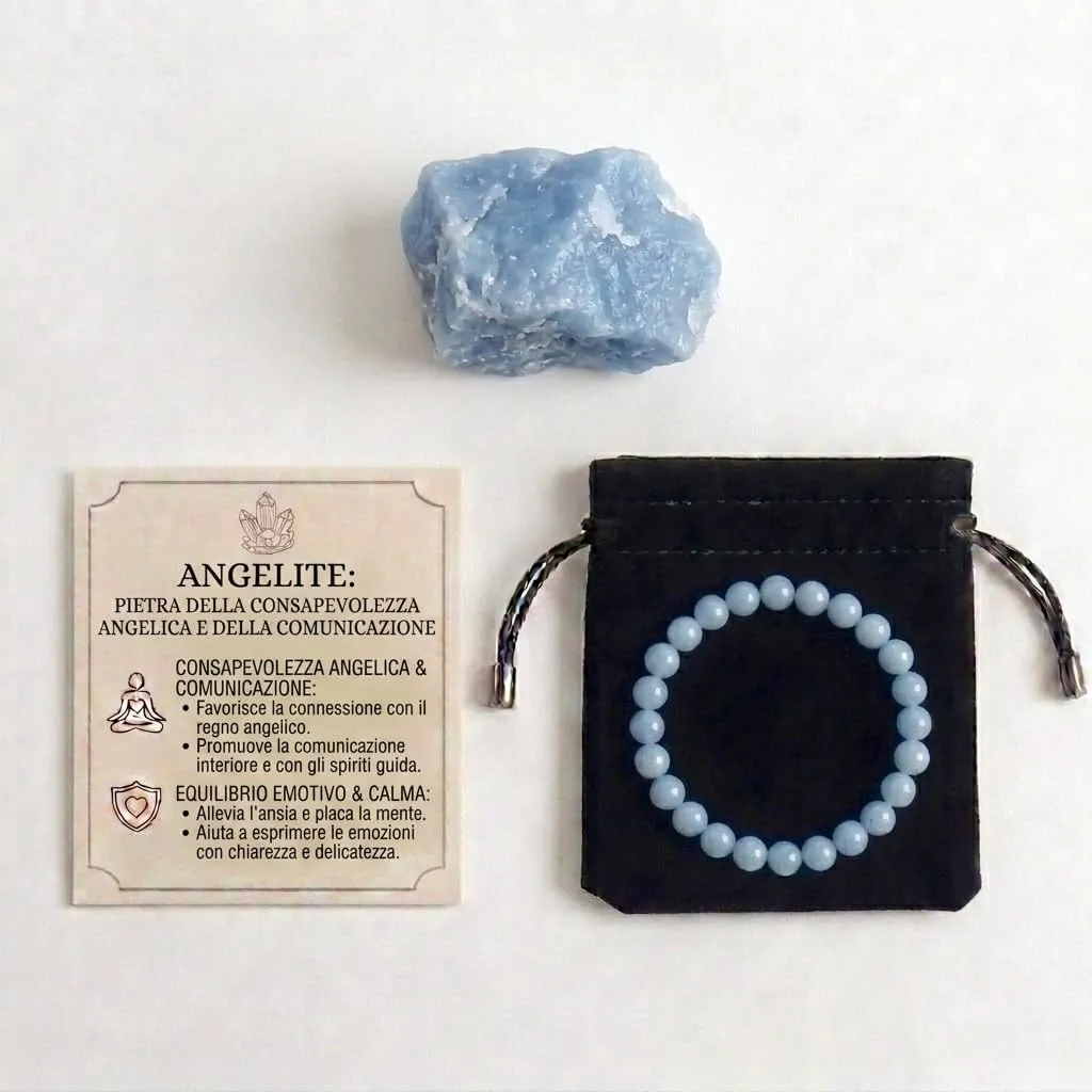 Alchimia Bracciale Elastico in Angelite 6mm - immagine 3