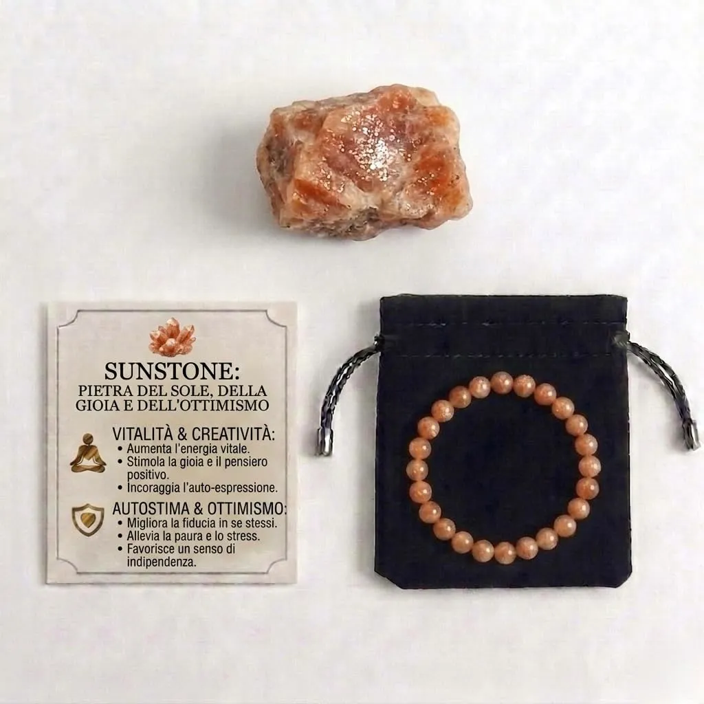 Alchimia Bracciale Unisex Elastico in Pietra del Sole 6 mm - immagine 2