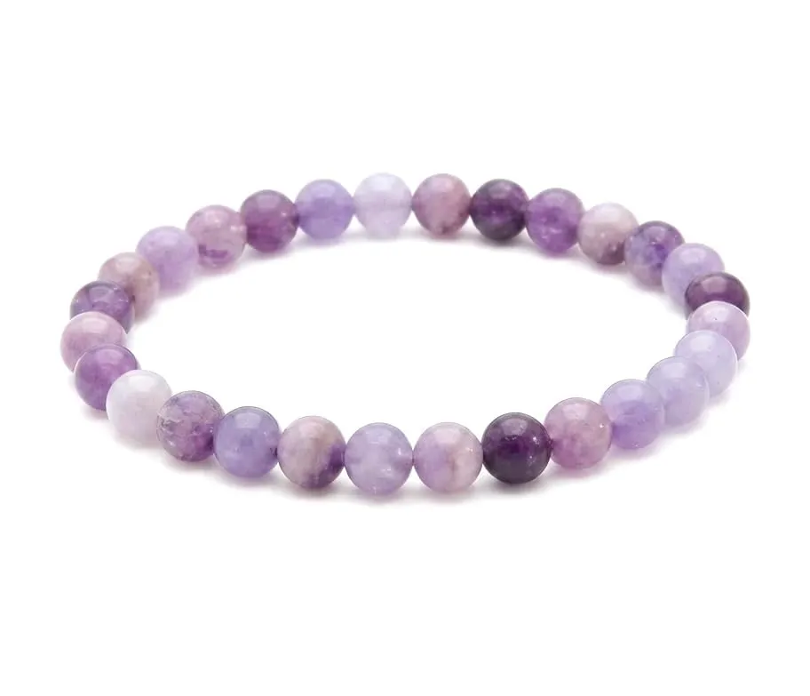 Alchimia Bracciale Elastico Unisex in Lepidolite 6 mm - immagine 1