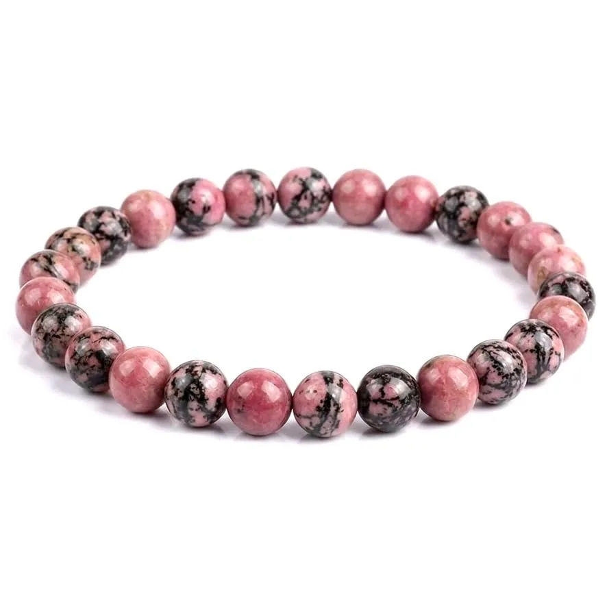 Alchimia Bracciale Elastico in Rodonite 6mm - immagine 1