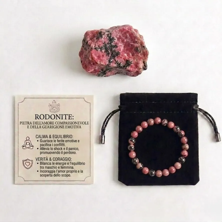 Alchimia Bracciale Elastico in Rodonite 6mm - immagine 5