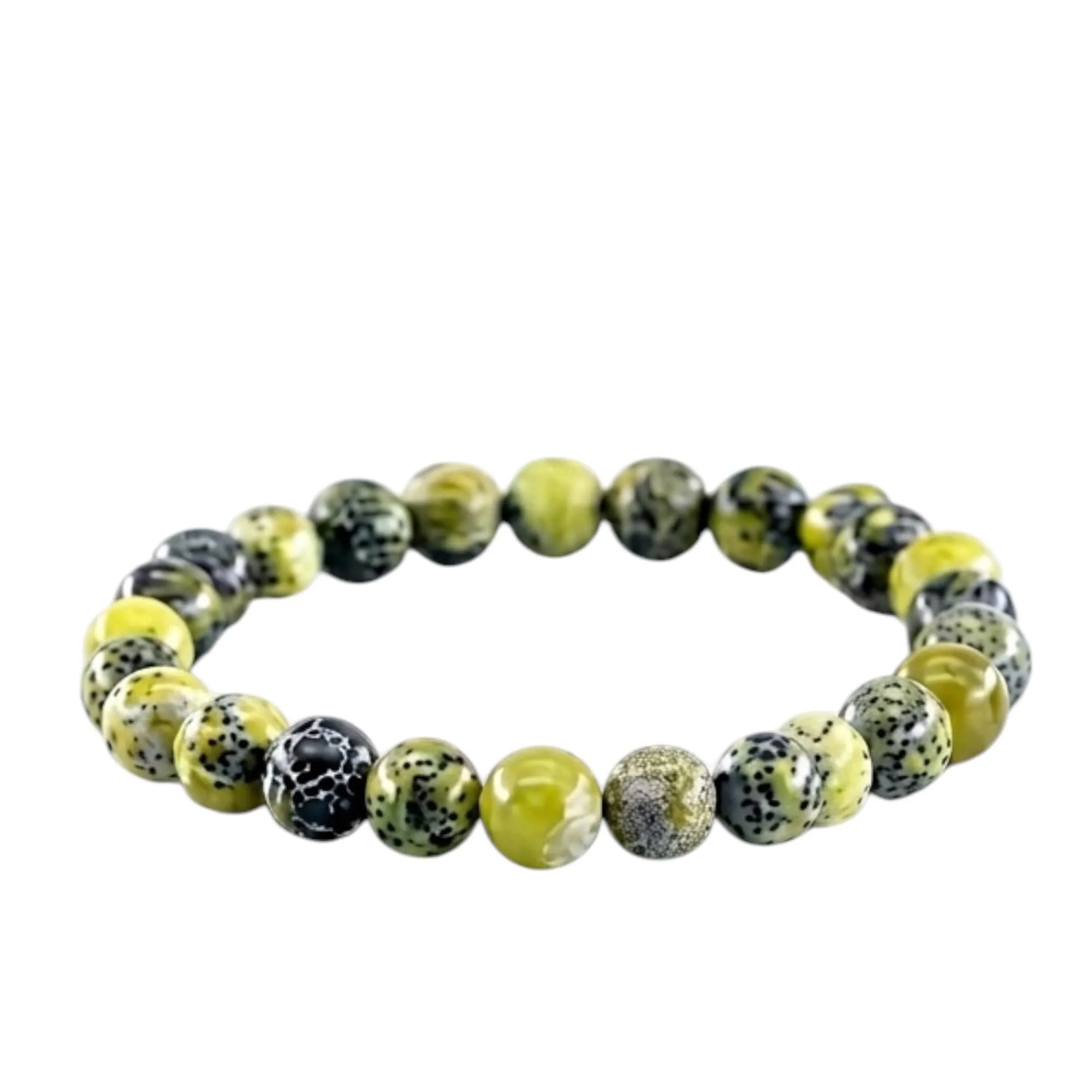 Alchimia Bracciale Elastico in Serpentino 6 mm Unisex - immagine 1