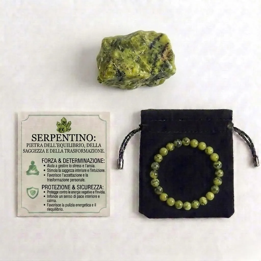 Alchimia Bracciale Elastico in Serpentino 6 mm Unisex - immagine 3