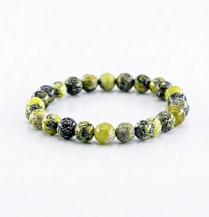 Alchimia Bracciale Elastico in Serpentino 6 mm Unisex - immagine 4