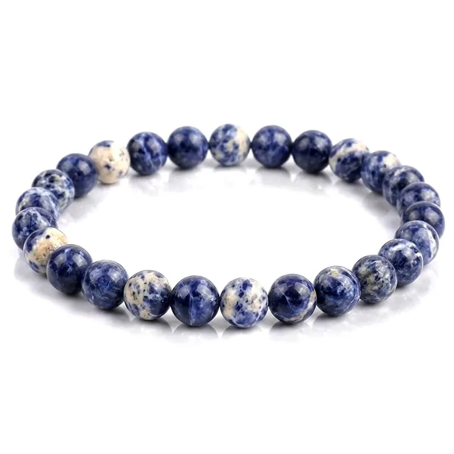 Alchimia Bracciale Unisex Elastico in Sodalite Naturale 6 mm - immagine 1