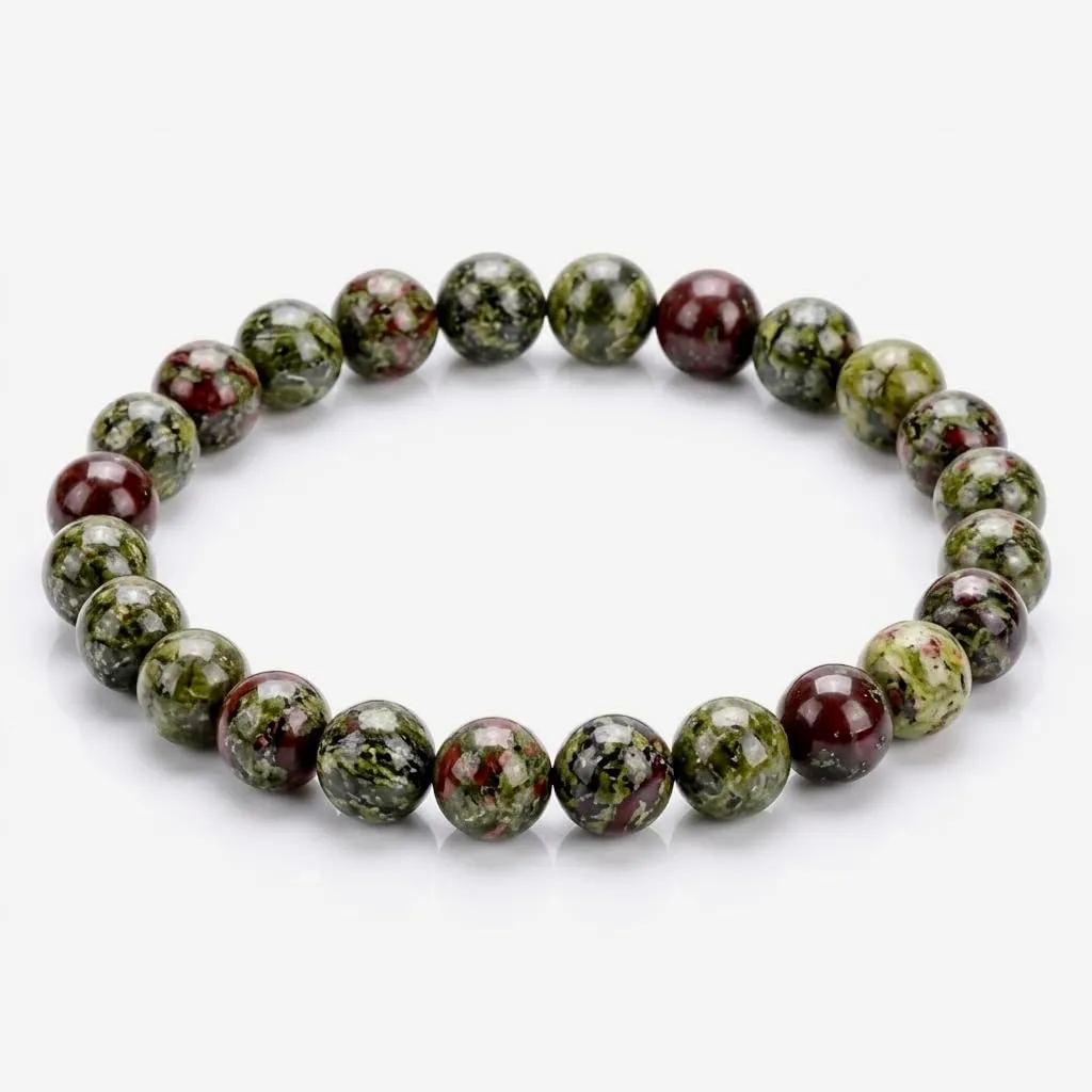 Alchimia Bracciale Unisex in Pietre Naturali Dragon Stone 6 mm - immagine 5