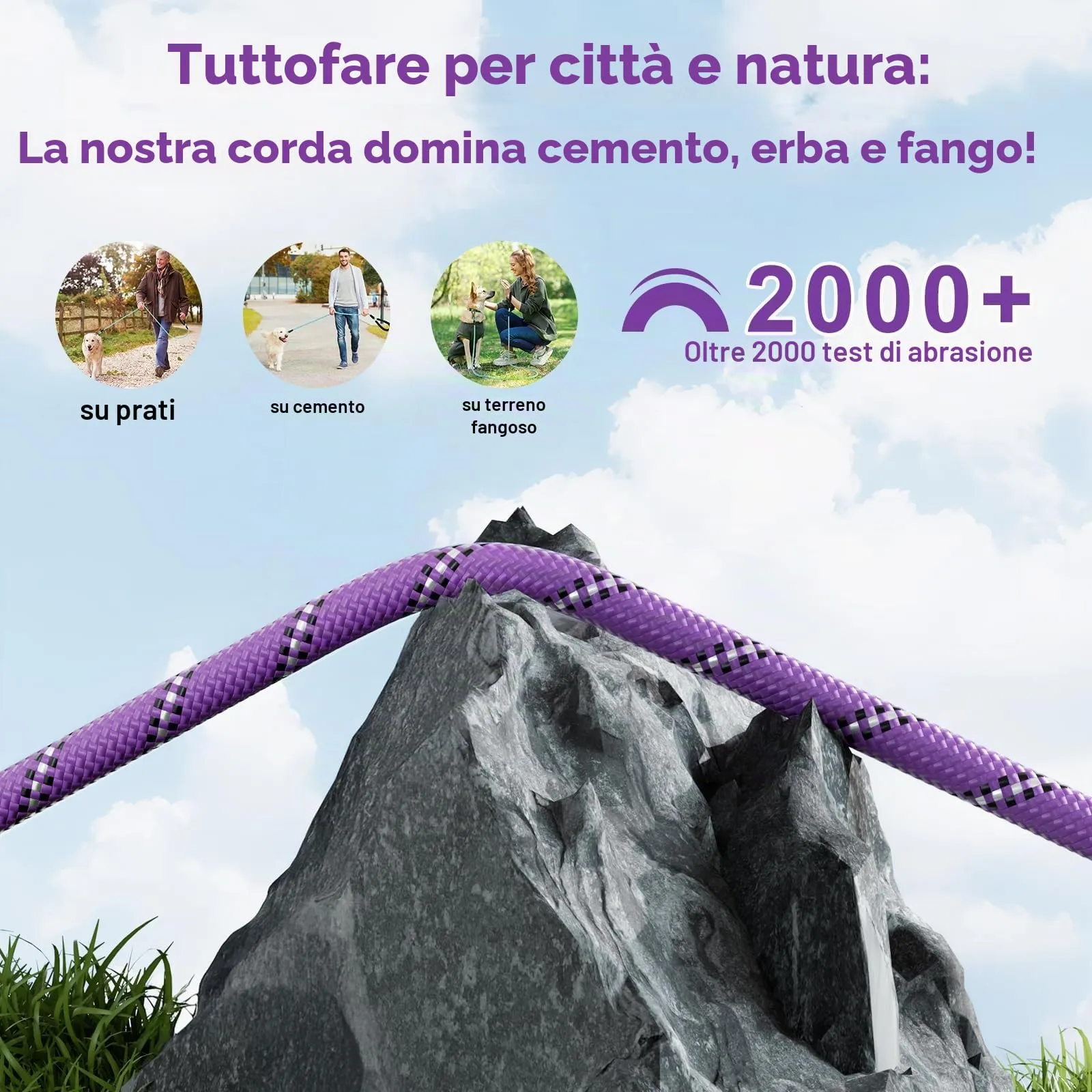 X XBEN Guinzaglio Addestramento per Cani, 10M, Nylon, con Gancio di Sicurezza e Maniglia Imbottita - immagine 4