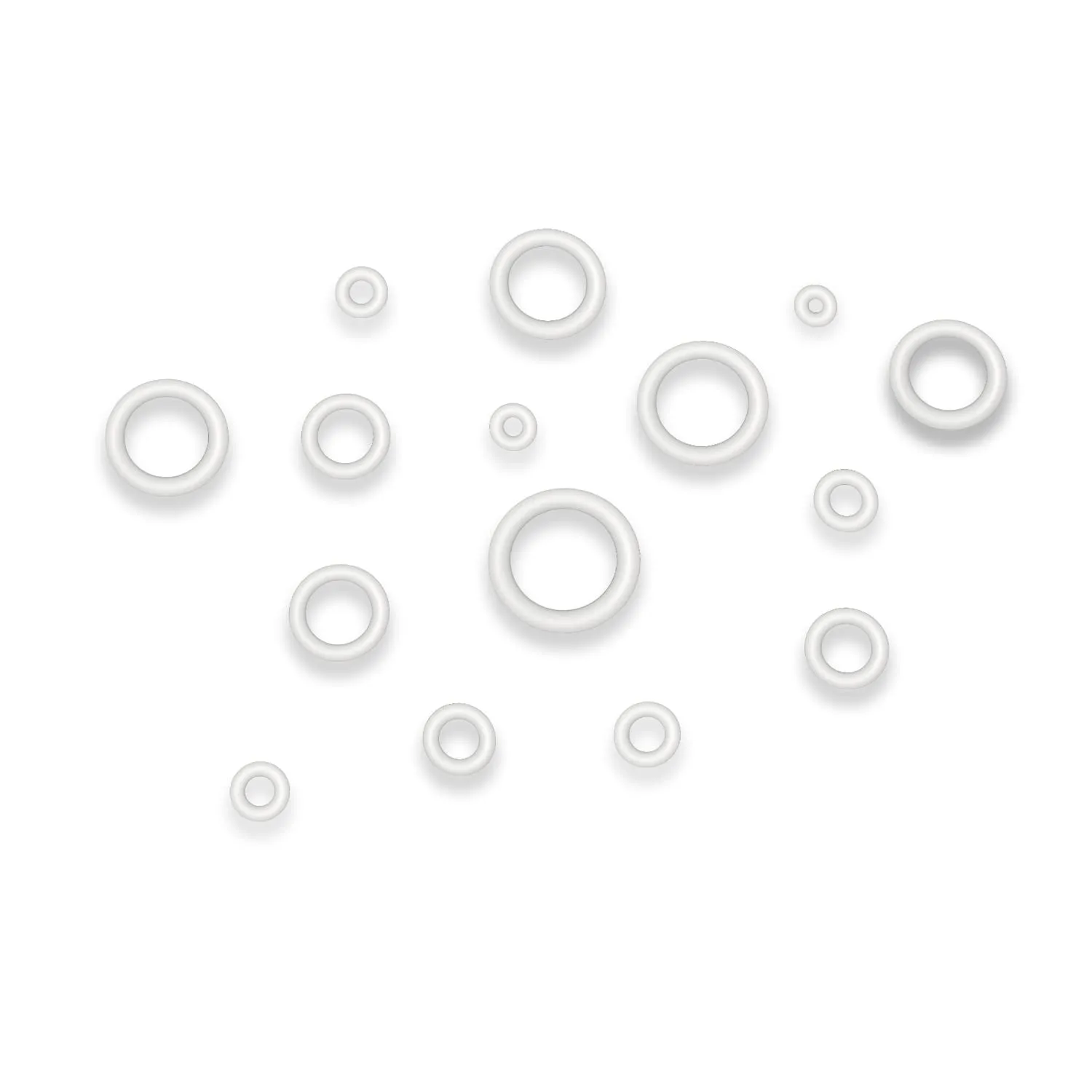 YIXISI Kit Assortimento O-ring in Silicone Bianco, 225 Pezzi 15 Misure - immagine 4