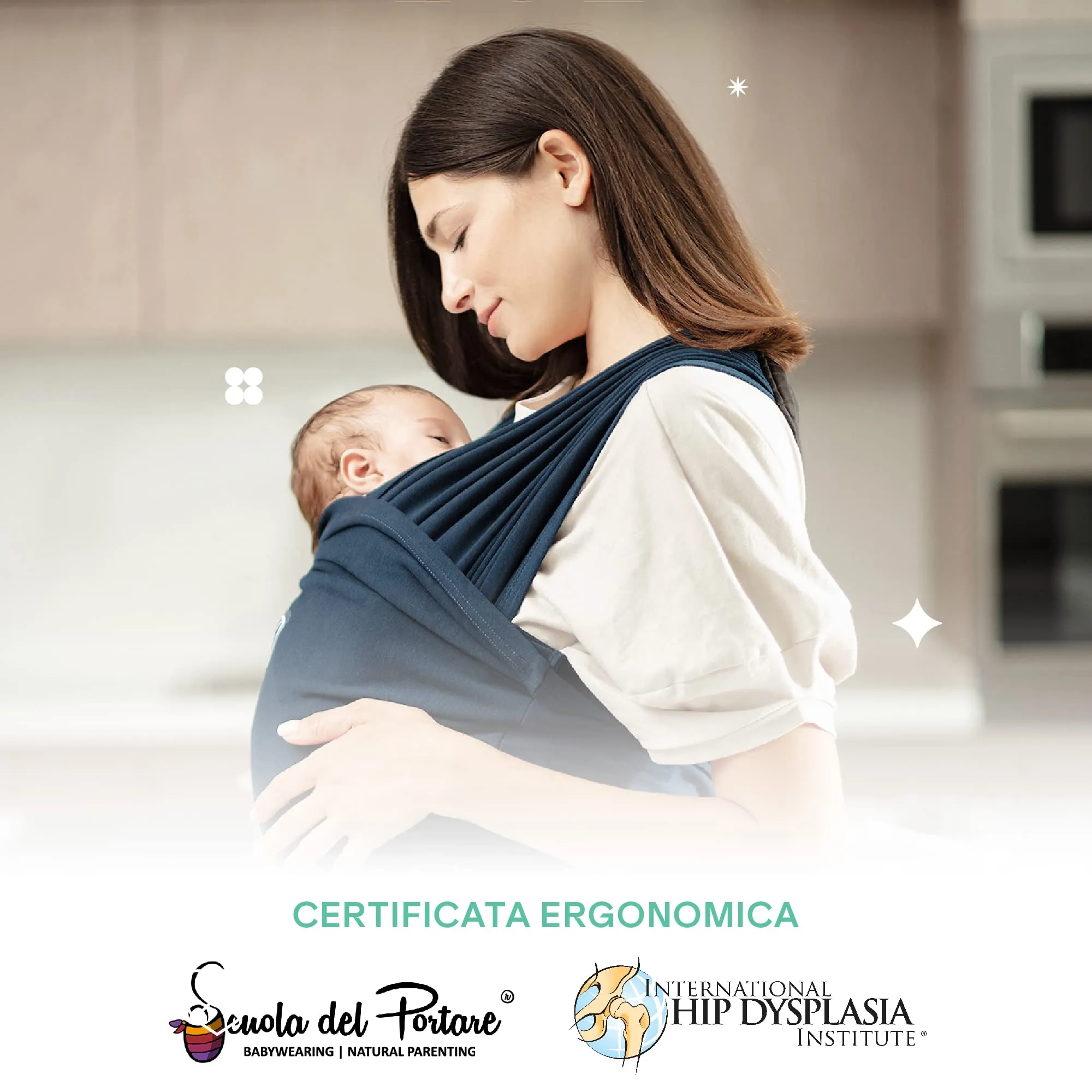 Koala Babycare Cuddle Band 2.0 Fascia Neonato in Cotone Organico fino a 15 kg - immagine 2