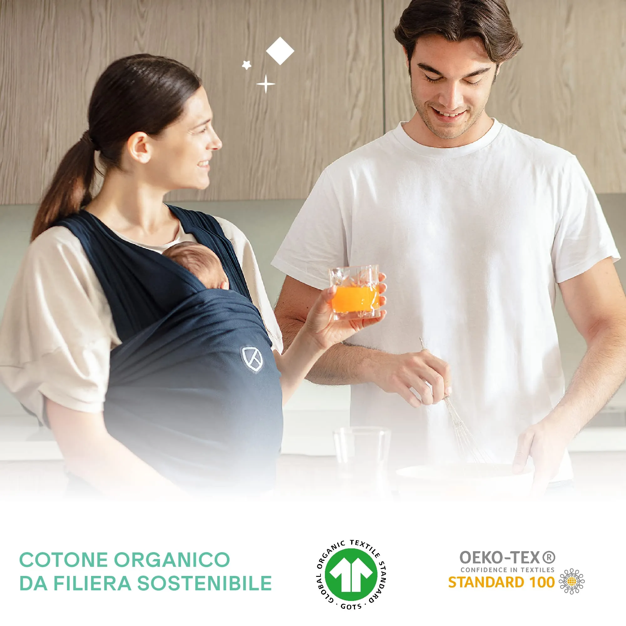 Koala Babycare Cuddle Band 2.0 Fascia Neonato in Cotone Organico fino a 15 kg - immagine 3