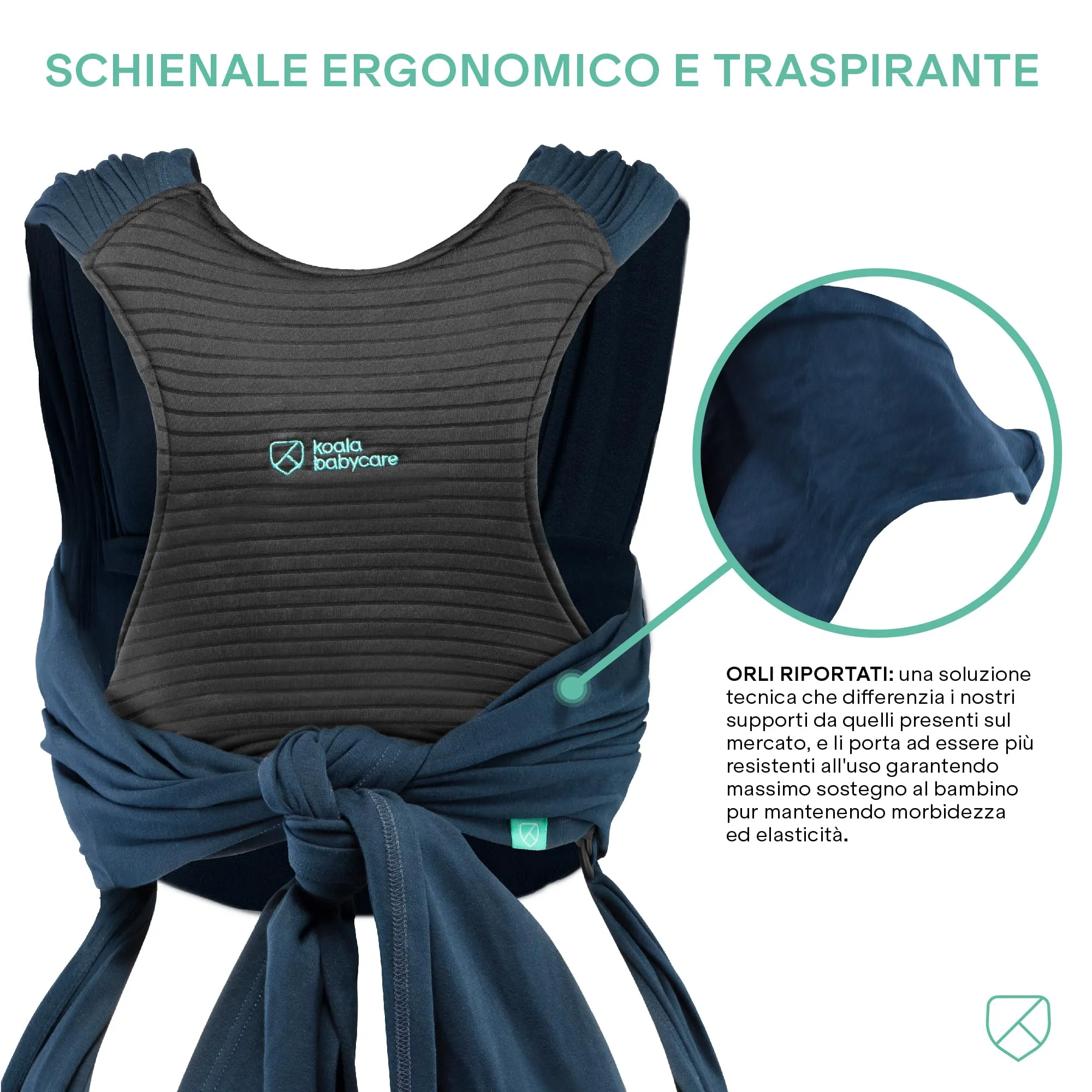 Koala Babycare Cuddle Band 2.0 Fascia Neonato in Cotone Organico fino a 15 kg - immagine 4