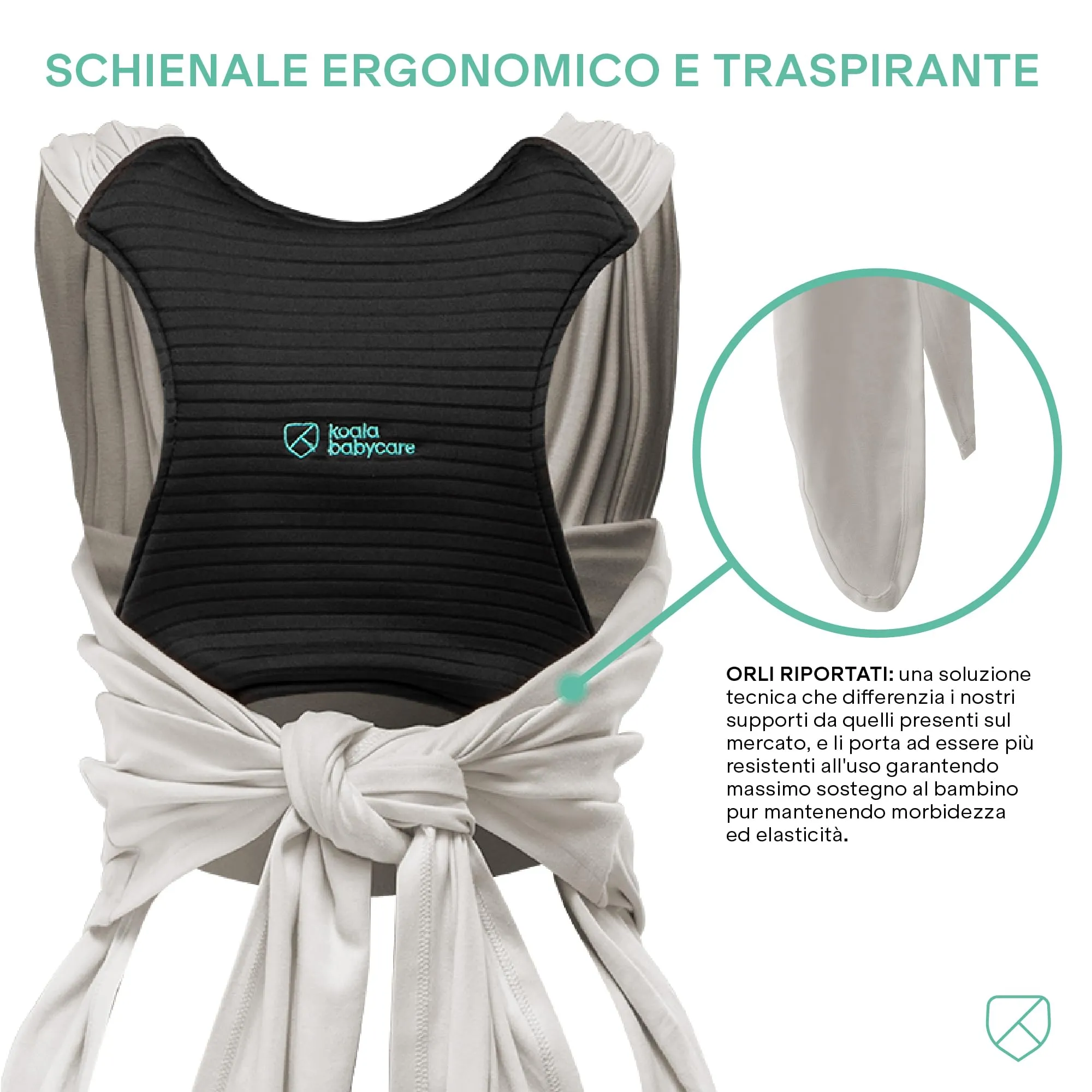 Koala Babycare Cuddle Band 2.0 Fascia Neonato in Cotone Organico fino a 15 kg - immagine 2