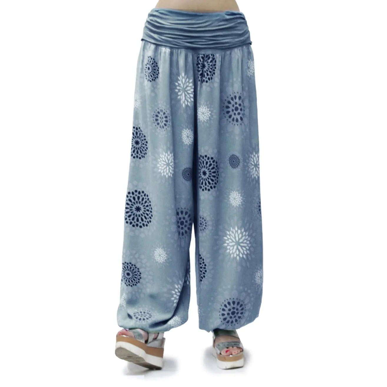 GLAMEXX24 Pantaloni Harem Donna Larga Casual per Yoga e Sport con Tasche - immagine 1