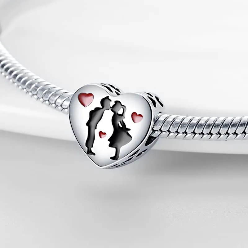 TINSLO Bead Charm in Argento Sterling 925 con Cubic Zirconia per Braccialetti e Collane Europee - immagine 2
