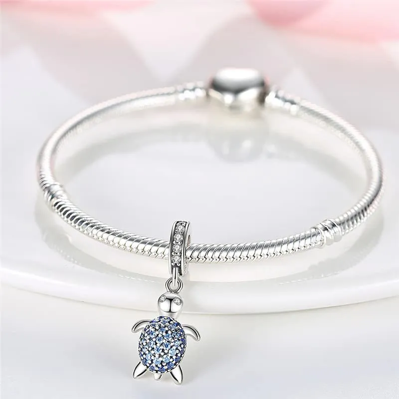TINSLO Bead Charm Ciondolo Argento Sterling 925 con Cubic Zirconia per Braccialetti e Collane Europei - immagine 2