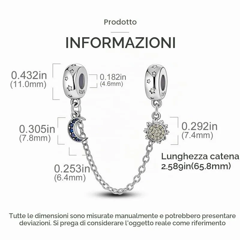 TINSLO Bead Charm in Argento Sterling 925 con Cubic Zirconia per Braccialetti e Collane Europei - immagine 4
