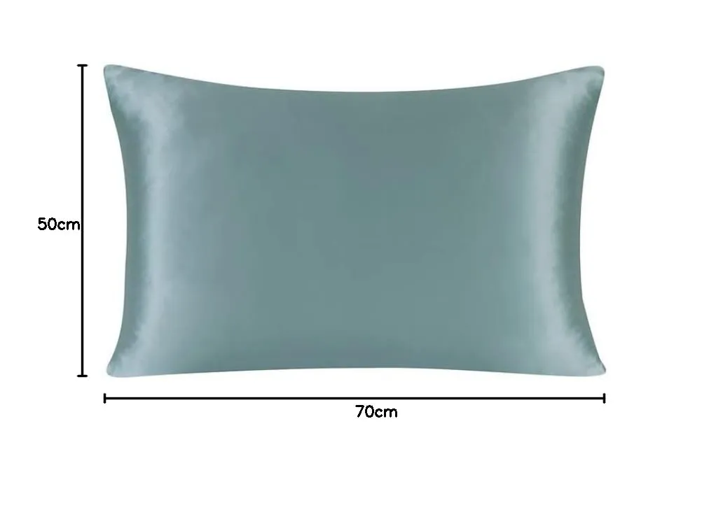 townssilk Federa in seta di gelso 100% naturale 19 momme, doppia faccia, 50x70cm, Aquagreen - immagine 10