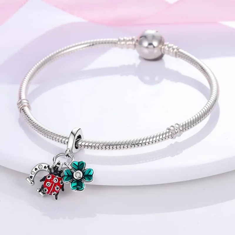 TINSLO Bead Charm Ciondolo Argento Sterling 925 con Cubic Zirconia per Braccialetti e Collane europei - immagine 3