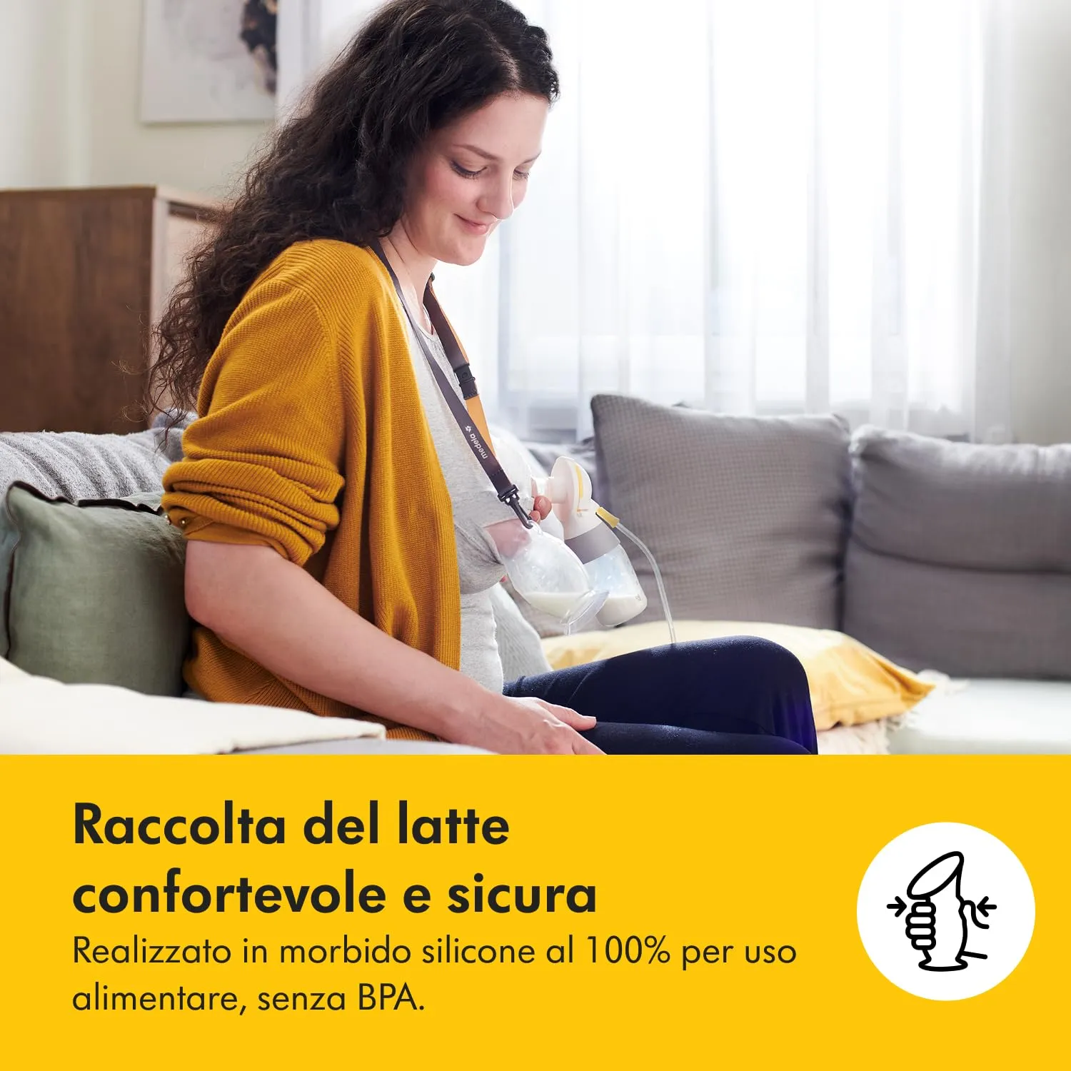 Medela Raccoglitore Latte Materno in Silicone con Base a Ventosa e Coperchio - immagine 5
