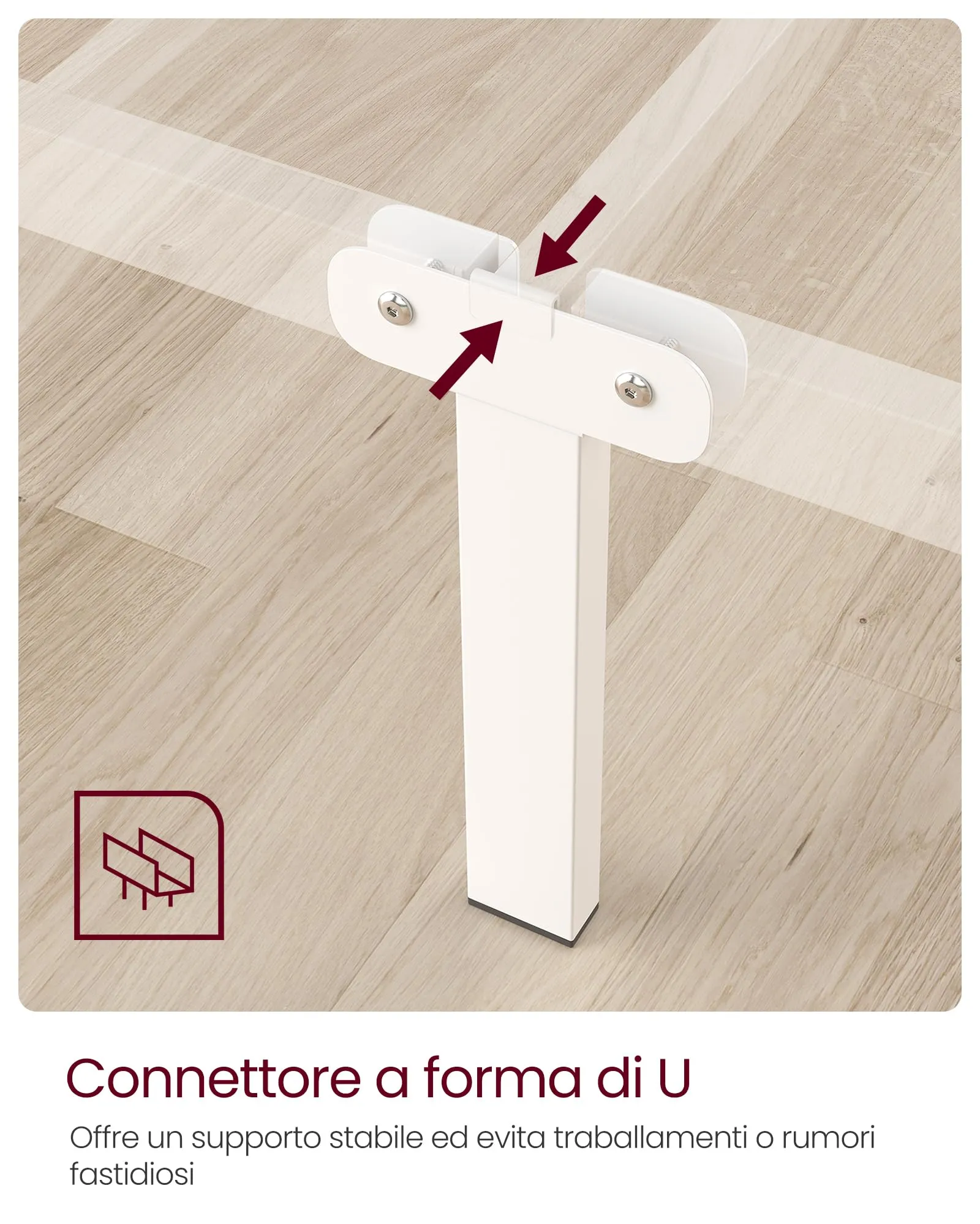 VASAGLE Struttura Letto Singolo in Metallo 90 x 190 cm, Bianco RMB061W01 - immagine 3