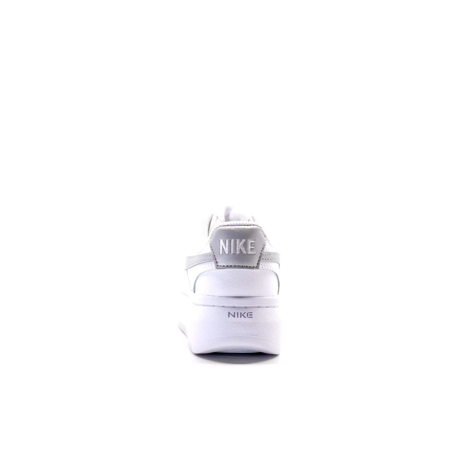 Nike Court Vision High Leather Women's Sneakers - White Mtlc Platinum Summit White - 41 EU - immagine 3