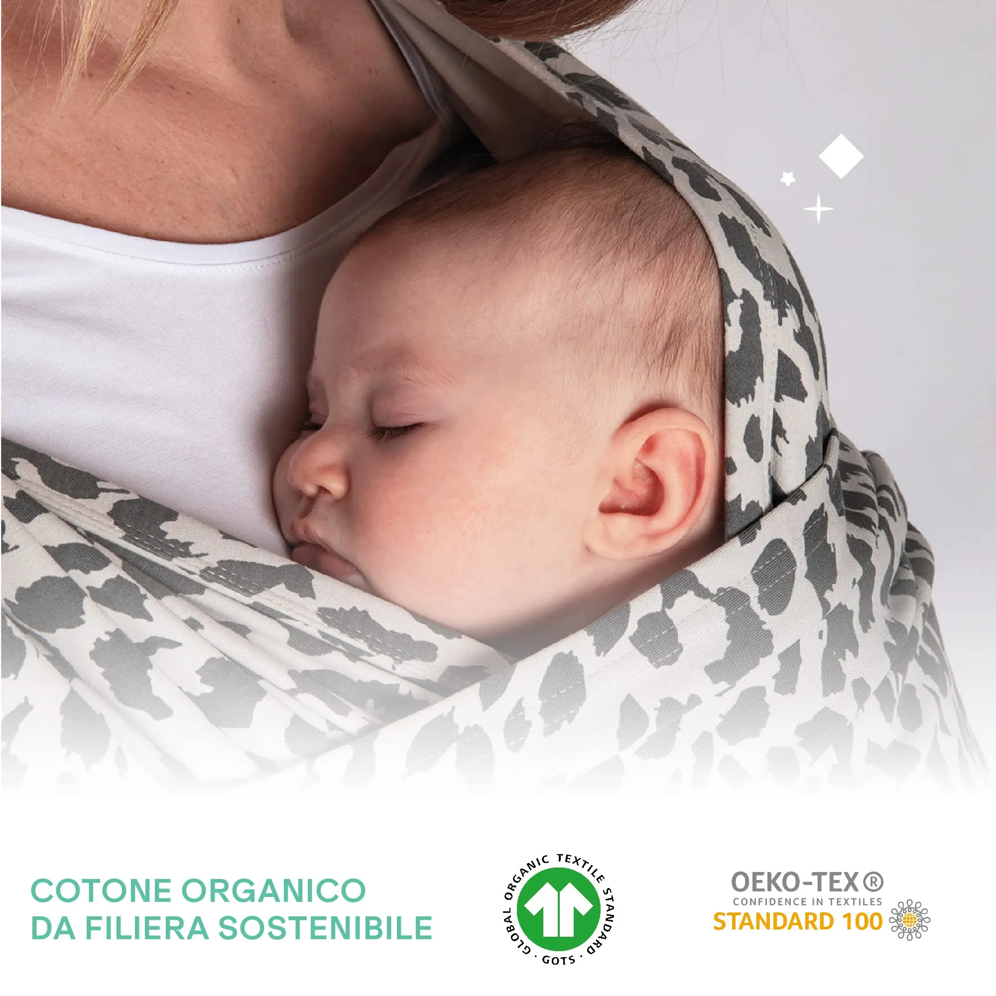 Koala Babycare Cuddle Band 2.0 Fascia Neonato in Cotone Organico fino a 15 kg - immagine 3
