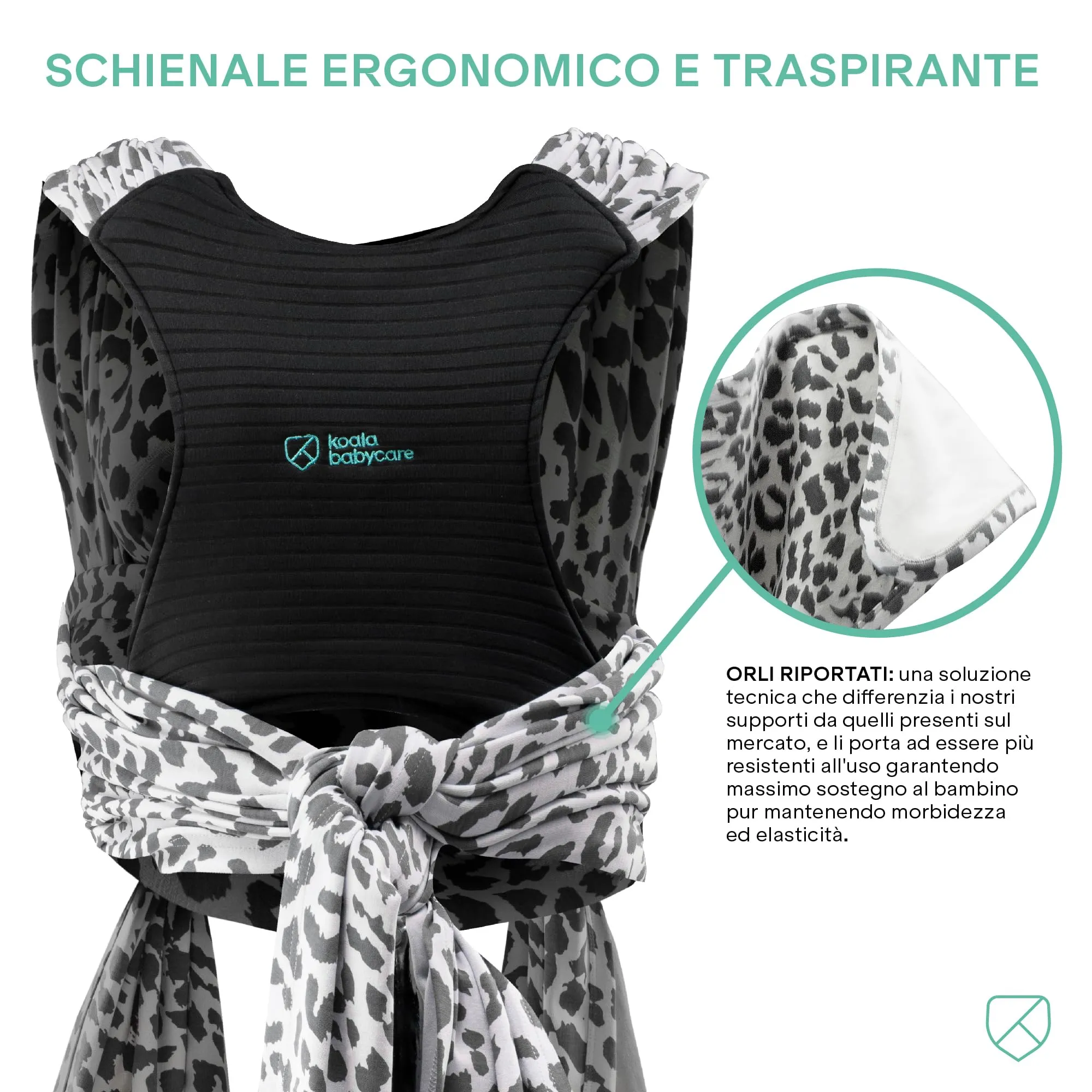Koala Babycare Cuddle Band 2.0 Fascia Neonato in Cotone Organico fino a 15 kg - immagine 4