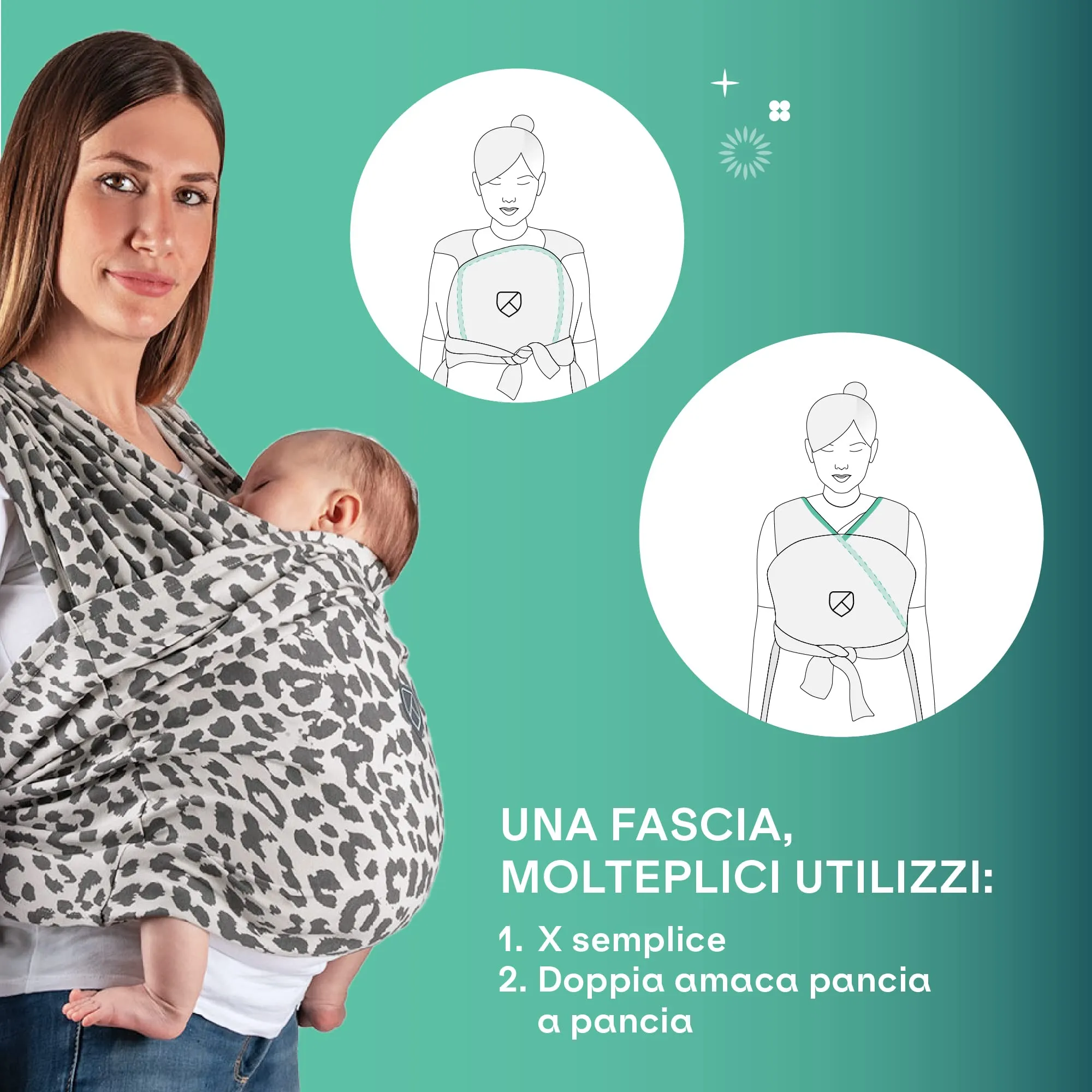 Koala Babycare Cuddle Band 2.0 Fascia Neonato in Cotone Organico fino a 15 kg - immagine 6