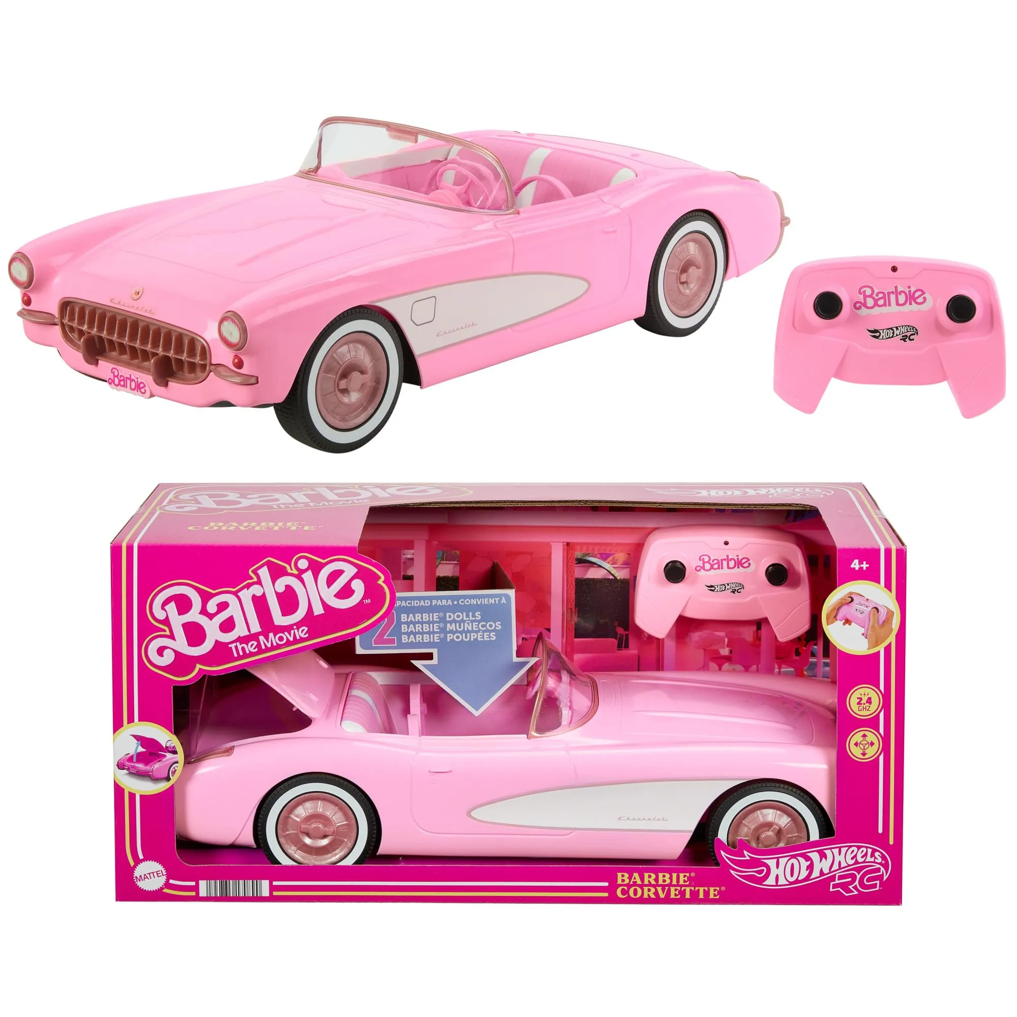 Hot Wheels Barbie Corvette RC Modello Radiocomandato HPW40 - immagine 1