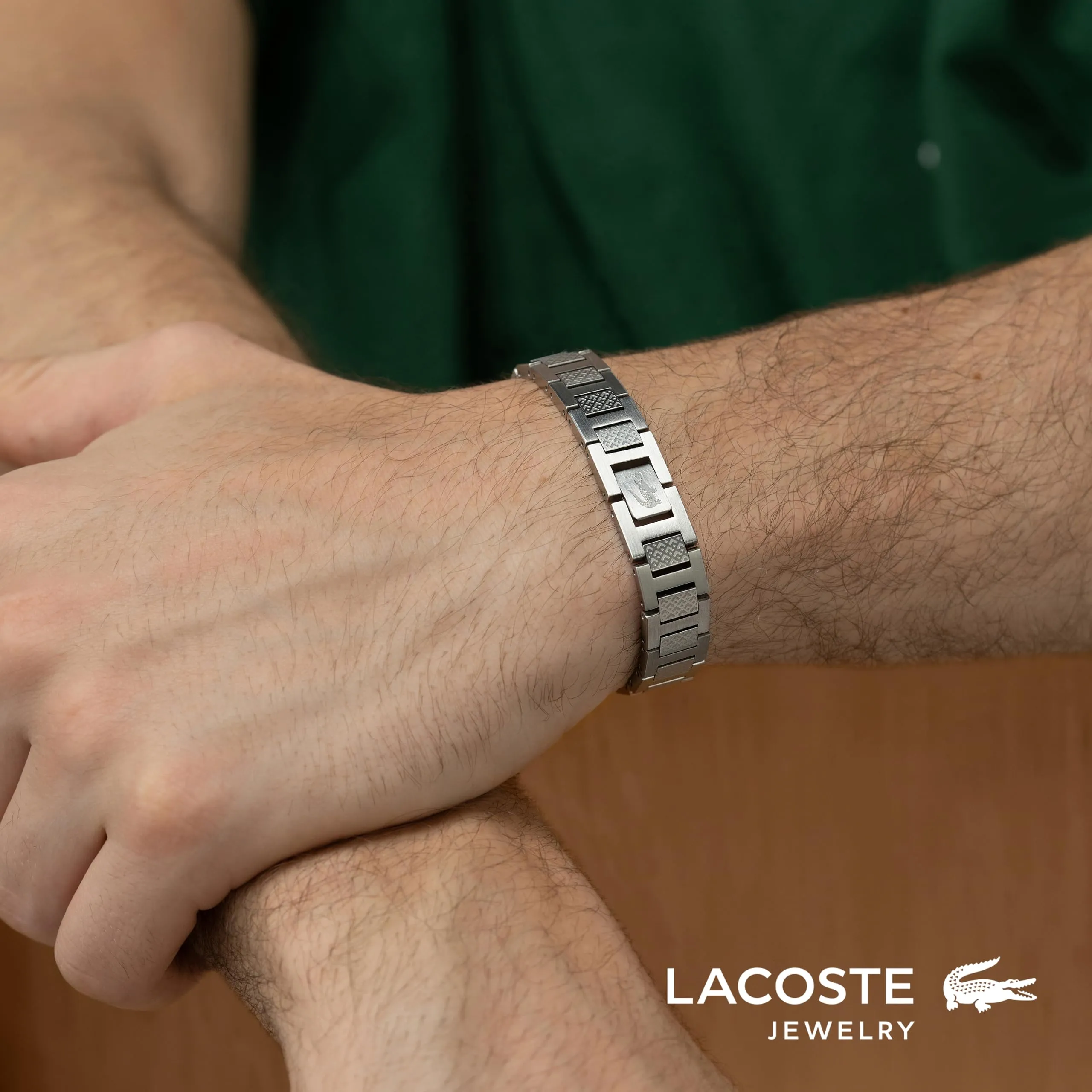 Lacoste Metropole Braccialetto a maglie da uomo in acciaio inossidabile - 2040117 - immagine 2