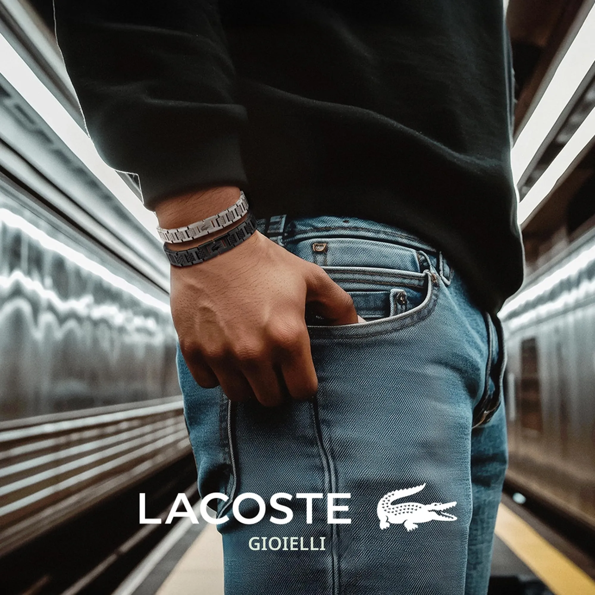 Lacoste Metropole Braccialetto a maglie da uomo in acciaio inossidabile - 2040117 - immagine 3