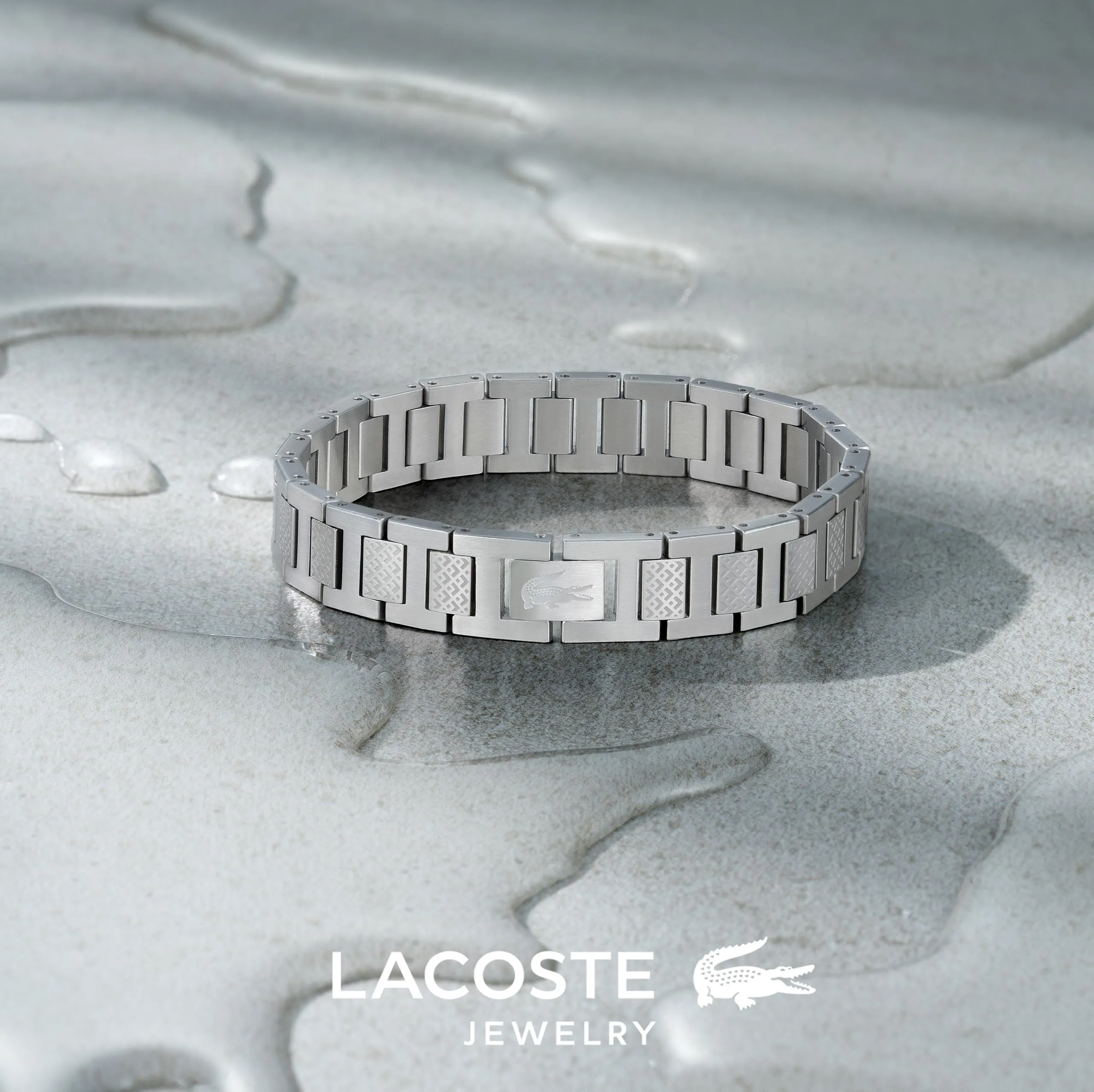 Lacoste Metropole Braccialetto a maglie da uomo in acciaio inossidabile - 2040117 - immagine 4