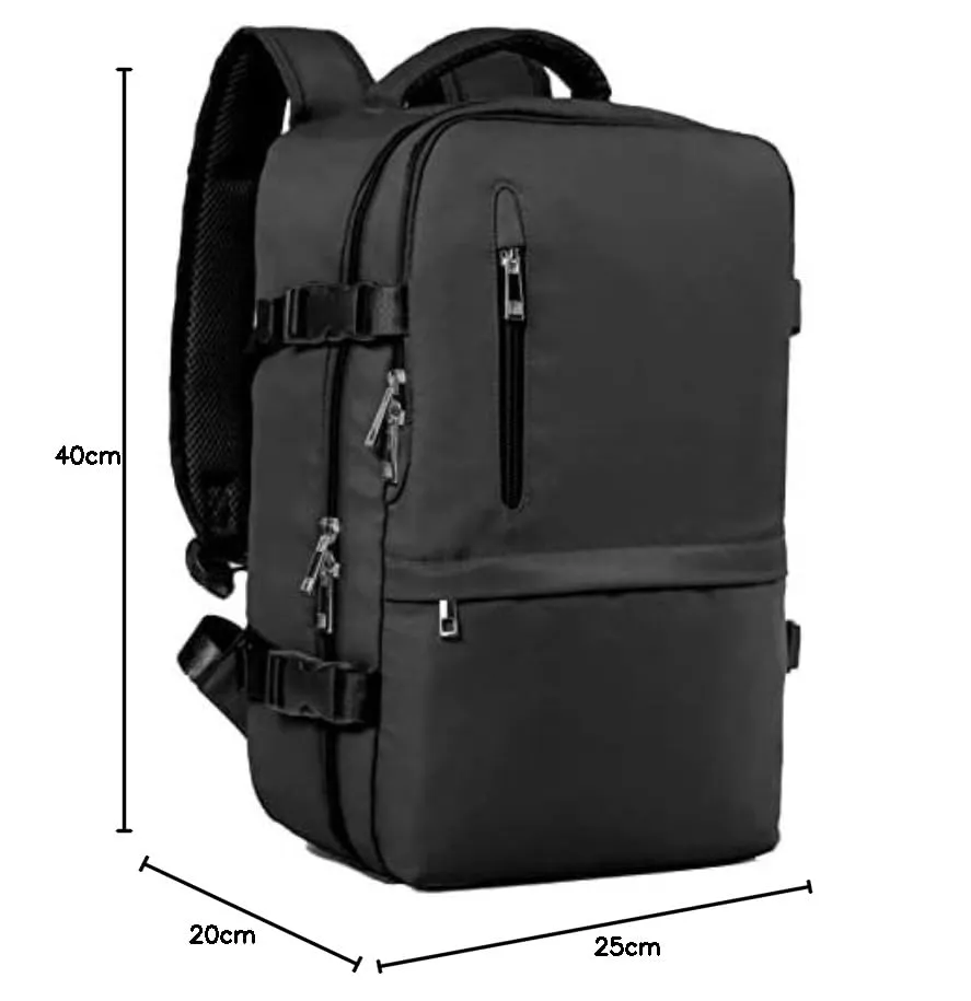 Hayayu Zaino Bagaglio a Mano per Ryanair 40x30x20 cm - Borsa da Cabina da Viaggio Nero - immagine 8