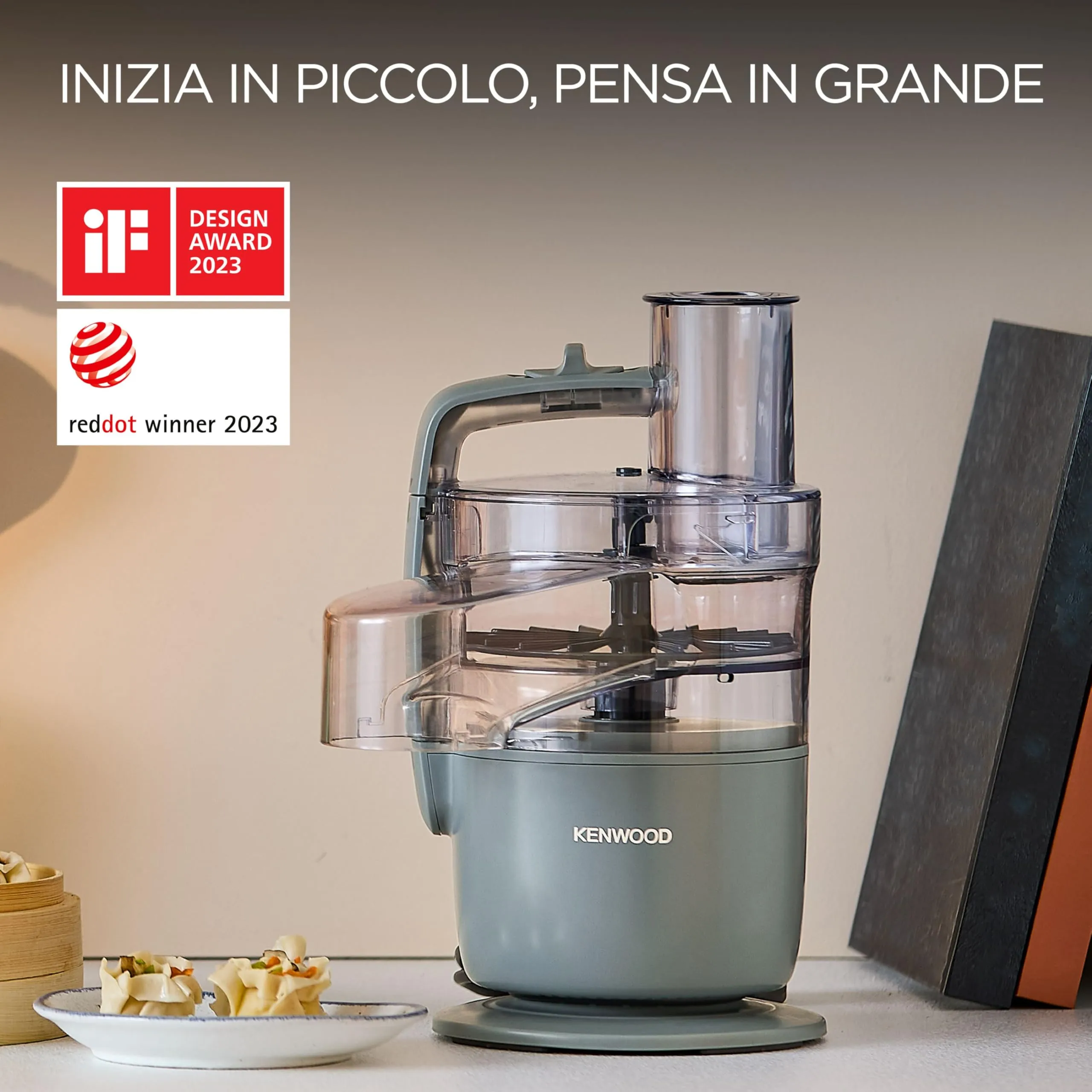 Kenwood MultiPro Go FDP22.130GY Robot Tritatutto da Cucina, Tagliaverdure Elettrico con Accessorio Express Serve, Ciotola 1.3L, 650W - immagine 10