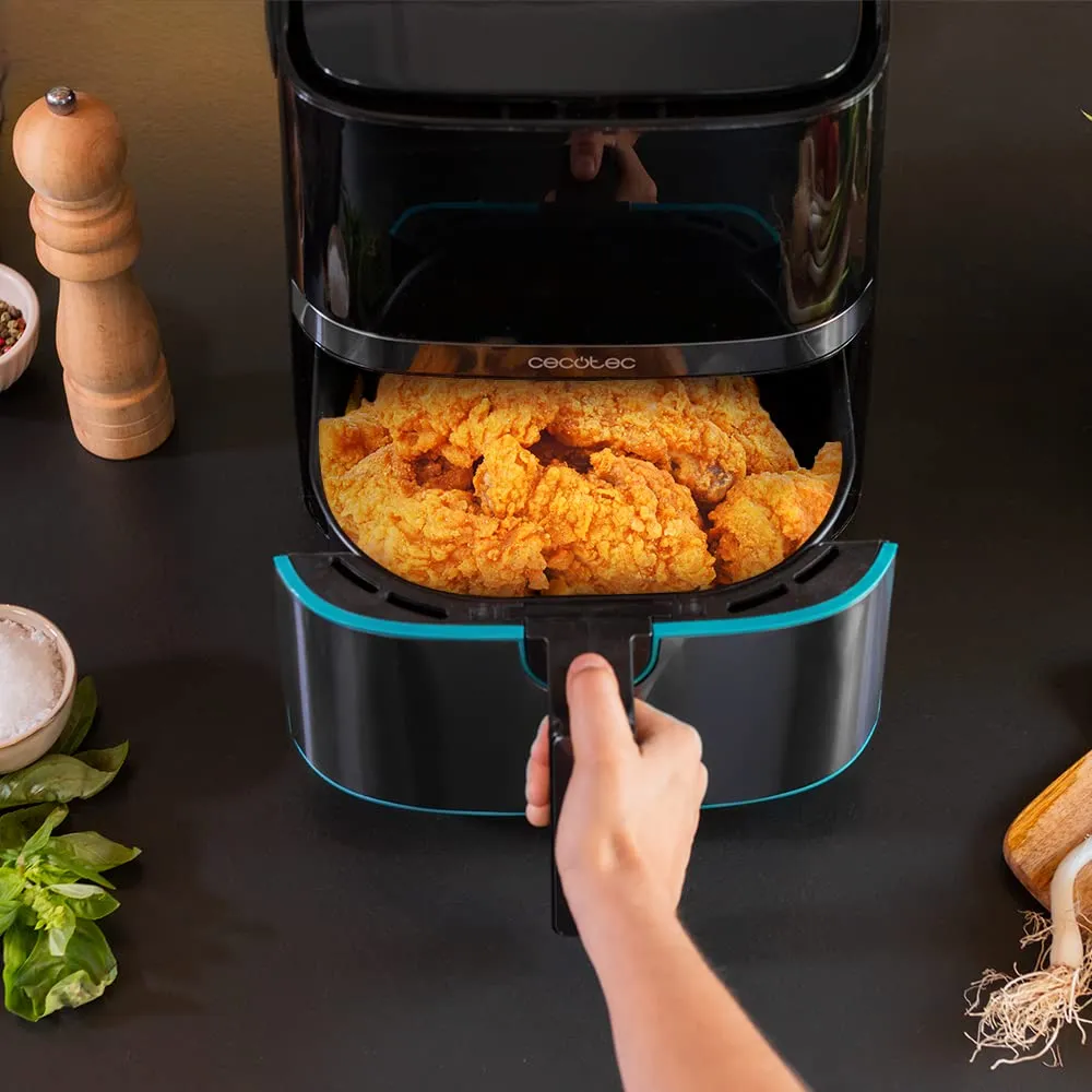 Cecotec Cecofry Full InoxBlack Pro 5500 Air Fryer, 5.5L, 1700W, Digital, Stainless Steel - immagine 3