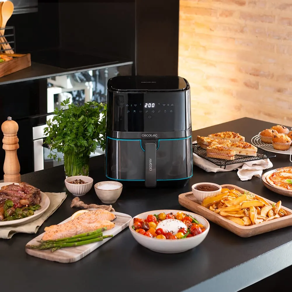 Cecotec Cecofry Full InoxBlack Pro 5500 Air Fryer, 5.5L, 1700W, Digital, Stainless Steel - immagine 7