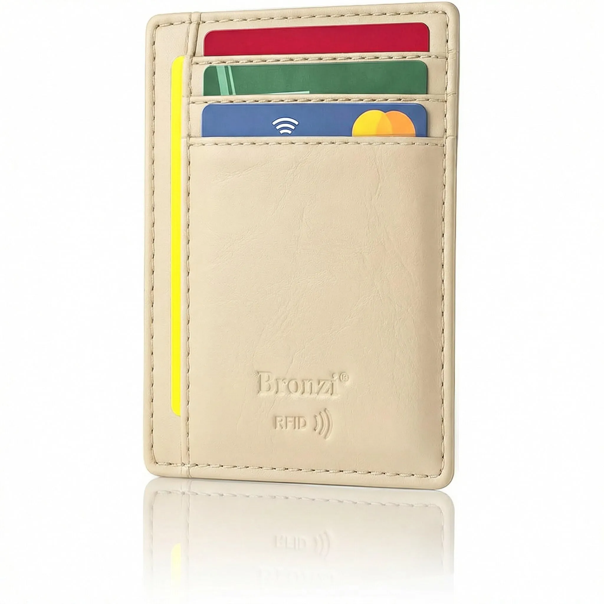 Bronzi Portafoglio Porta Carte di Credito Slim Protezione RFID - immagine 1