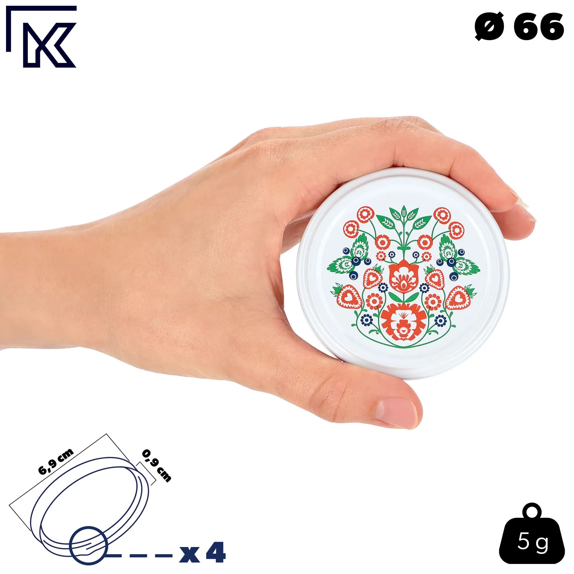 KADAX Set di 100 barattoli in vetro 200ml Ø66 con tappo a vite ermetico - immagine 4