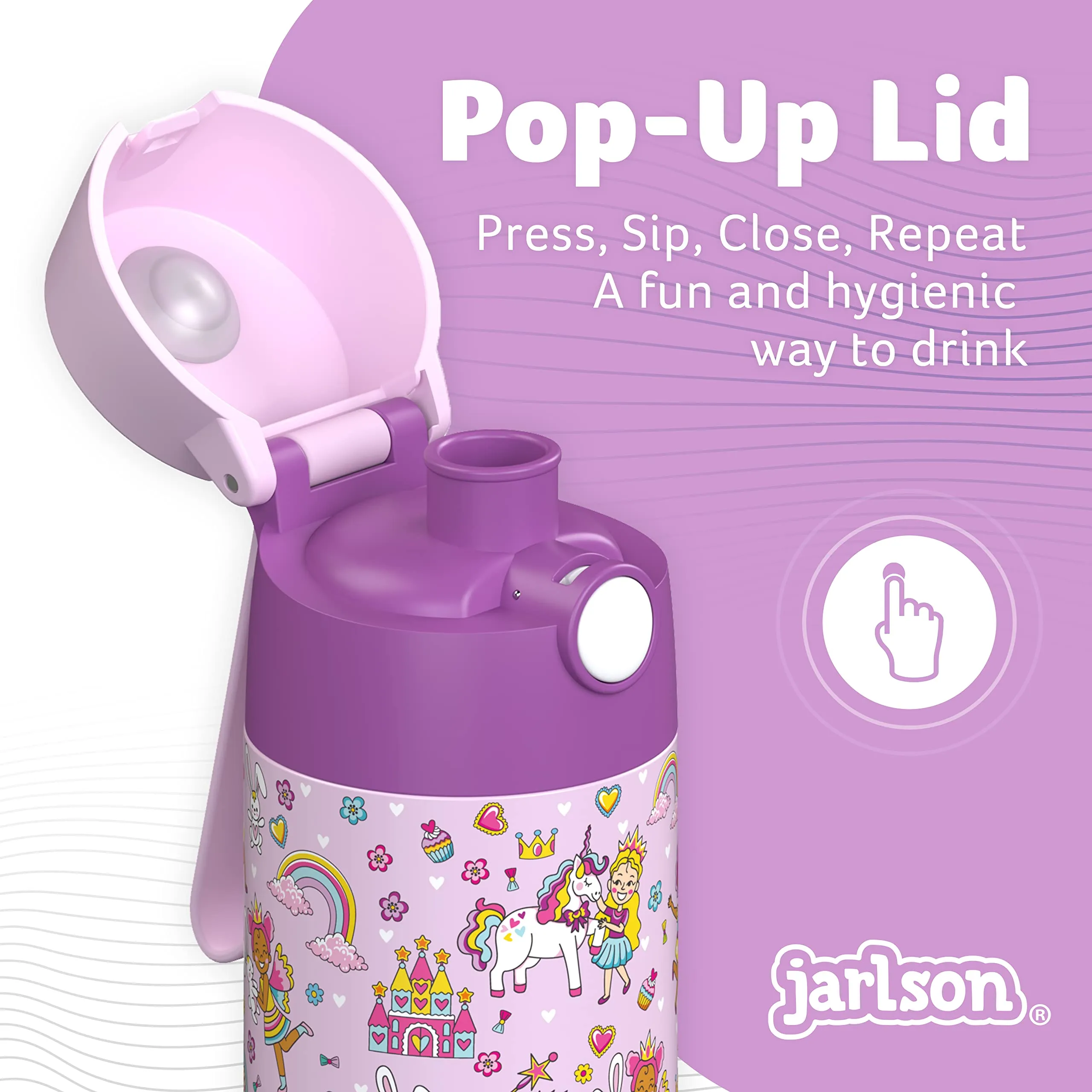 Jarlson Borraccia Termica Bambini Mali 350ml Acciaio Inox (Principessa) - immagine 6