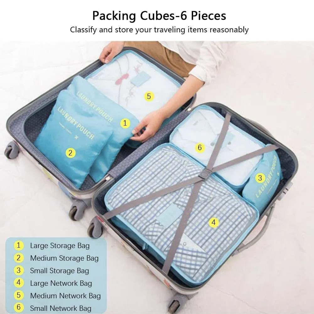 Vicloon Set Organizer per Valigie 8 in 1, Packing Cubes per Viaggio, Vestiti, Scarpe e Cosmetici - immagine 3
