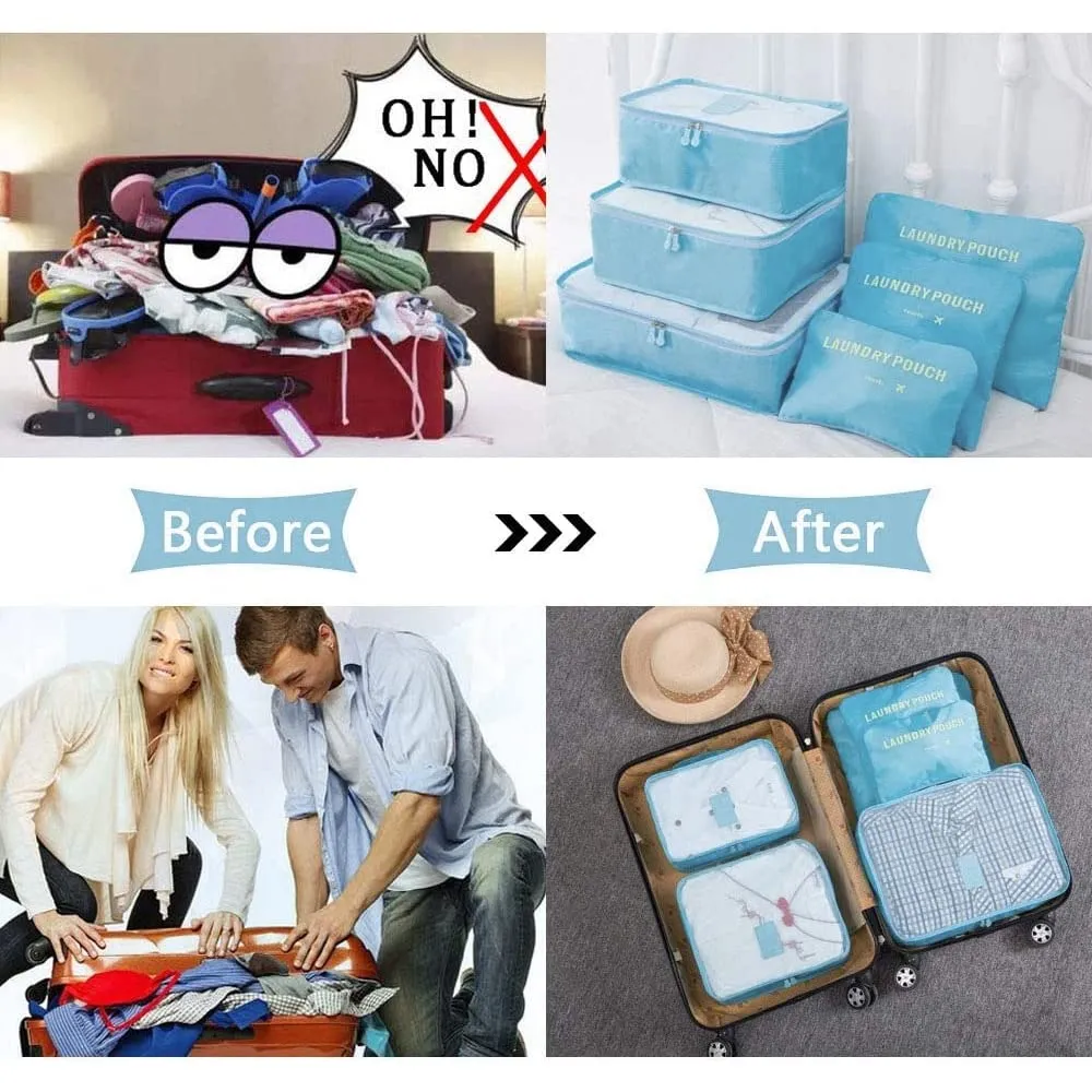 Vicloon Set Organizer per Valigie 8 in 1, Packing Cubes per Viaggio, Vestiti, Scarpe e Cosmetici - immagine 5